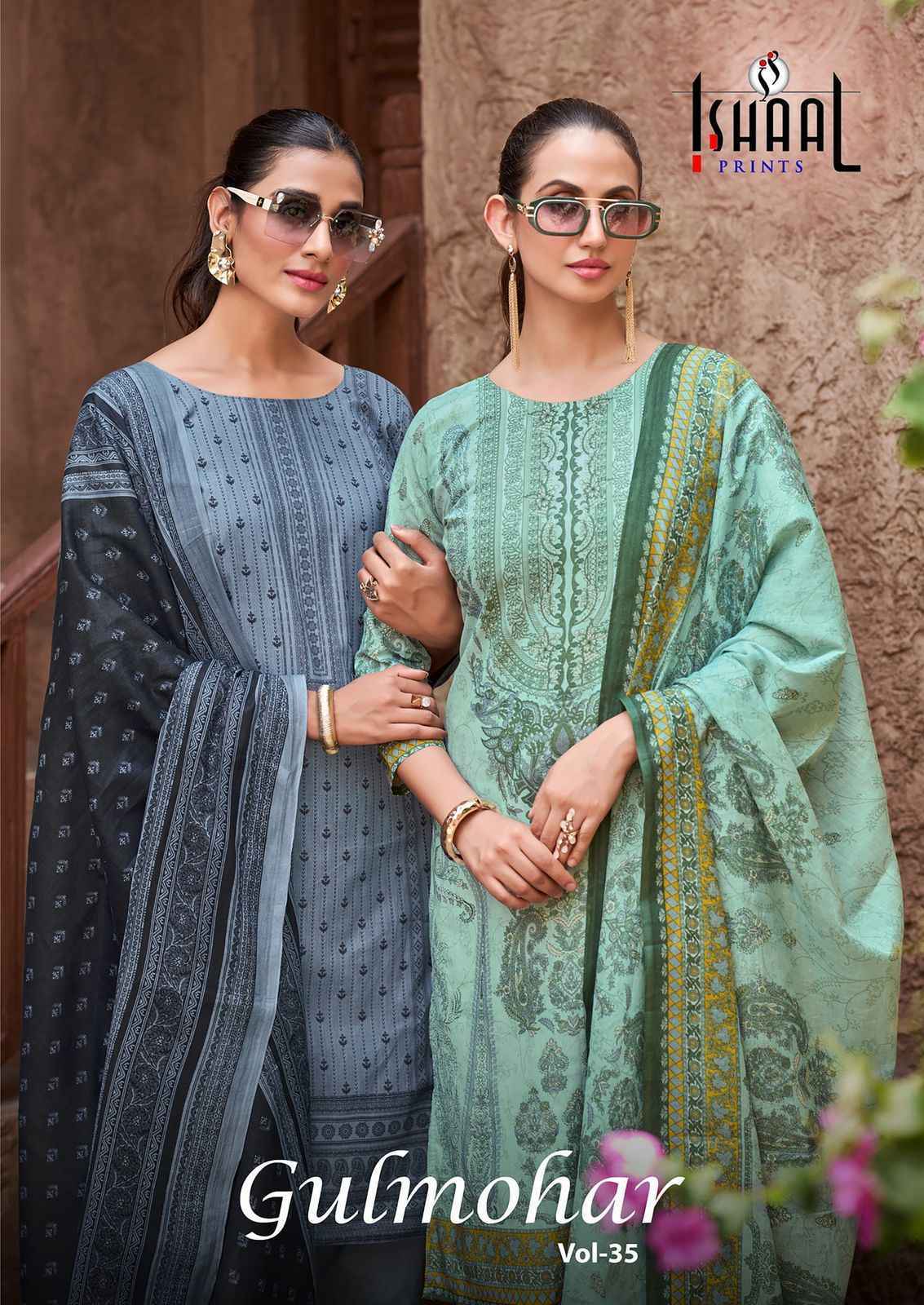 Ishaal Prints Gulmohar Vol 35 Lawn Pakistani Suits Wholesale Price (10 Pc Catalouge )