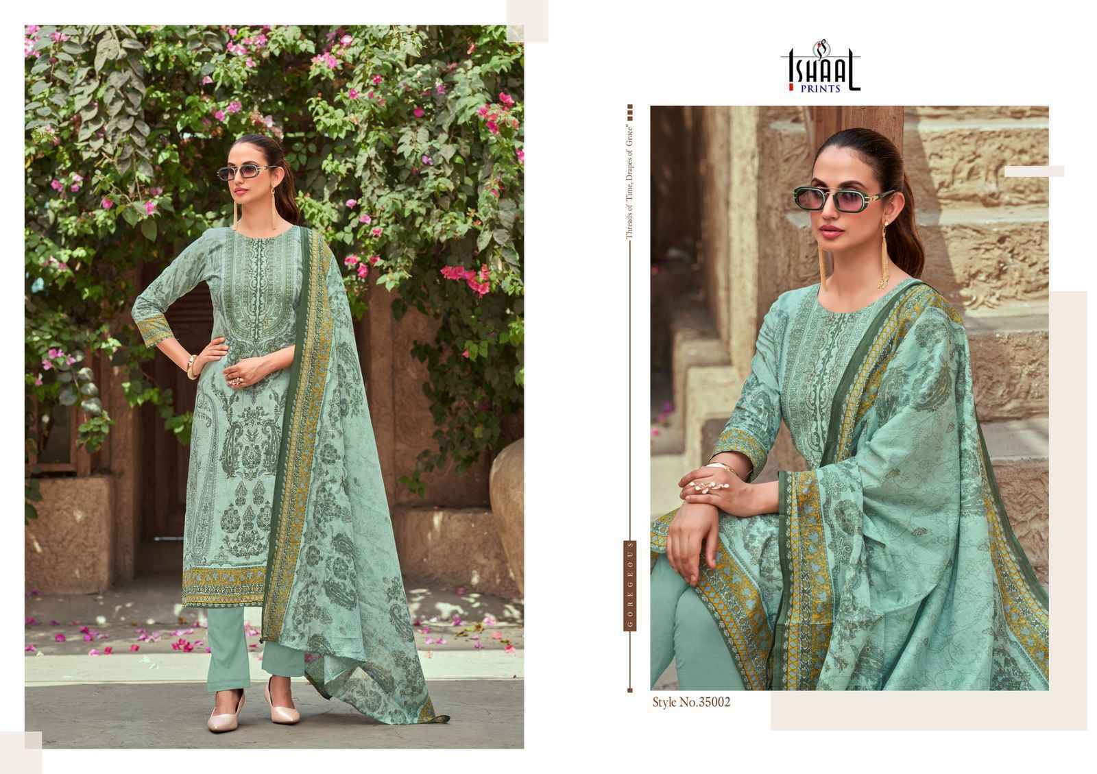 Ishaal Prints Gulmohar Vol 35 Lawn Pakistani Suits Wholesale Price (10 Pc Catalouge )