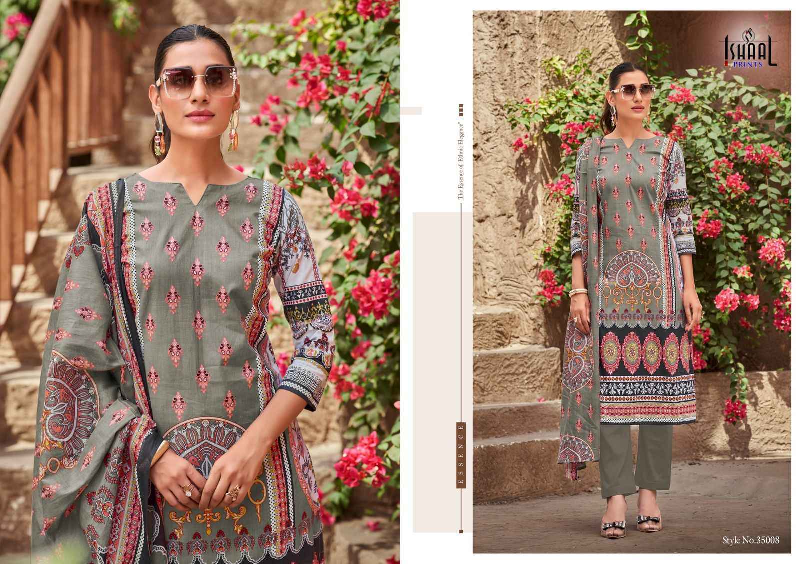Ishaal Prints Gulmohar Vol 35 Lawn Pakistani Suits Wholesale Price (10 Pc Catalouge )