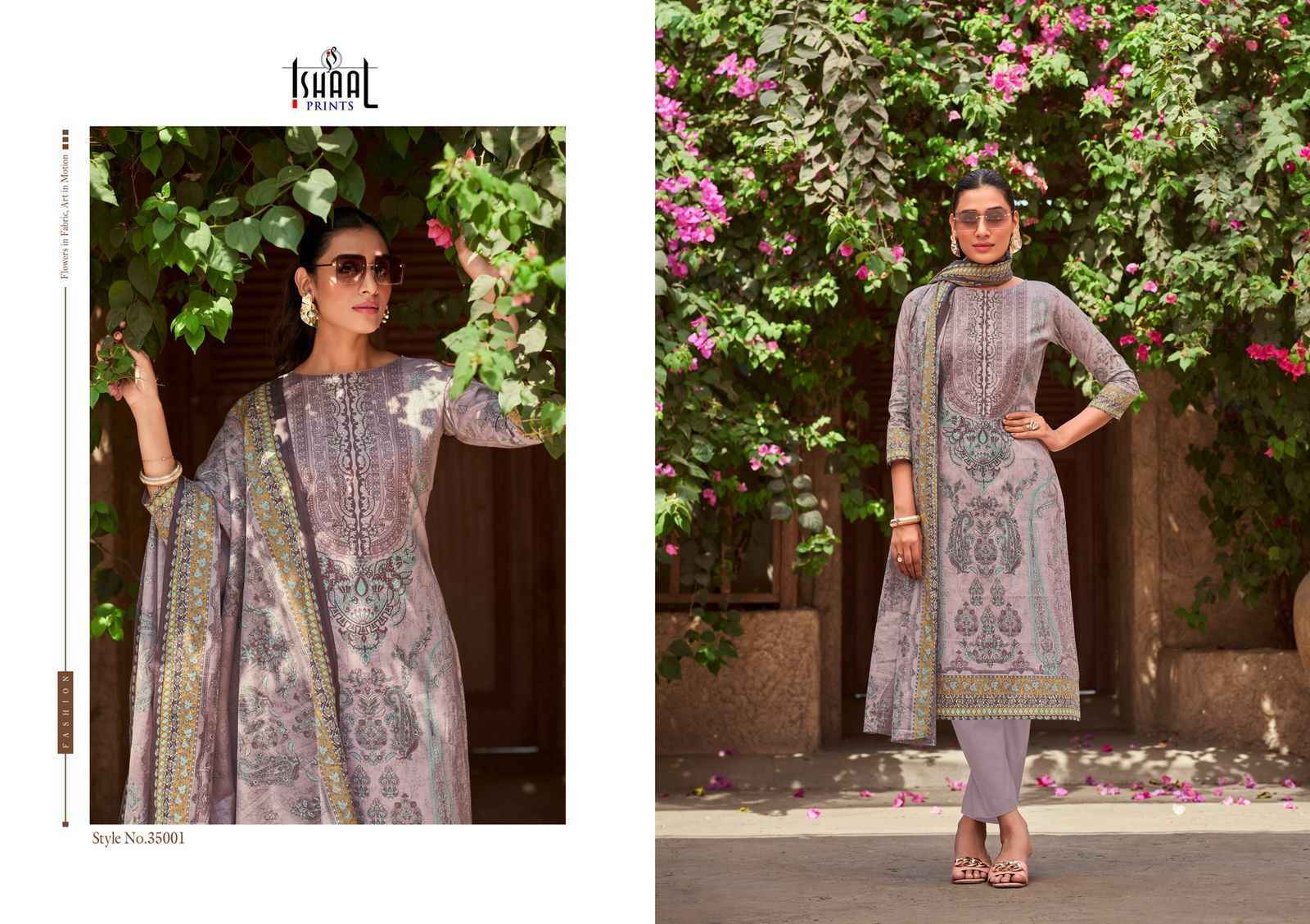 Ishaal Prints Gulmohar Vol 35 Lawn Pakistani Suits Wholesale Price (10 Pc Catalouge )