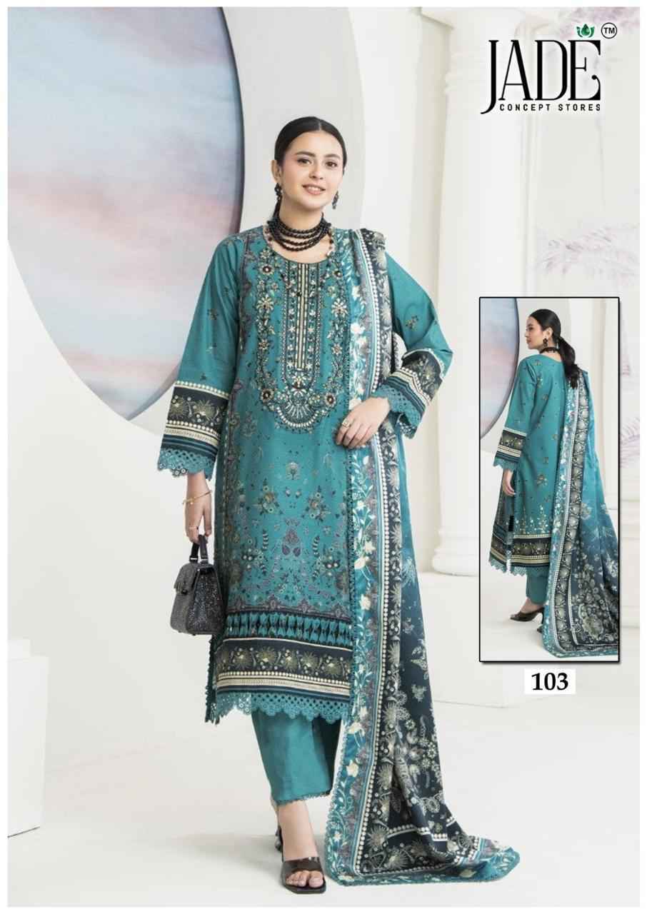 Jade Chevron Vol 11 Lawn Cotton Dress Material Wholesale Price ( 6 Pc Catalog )