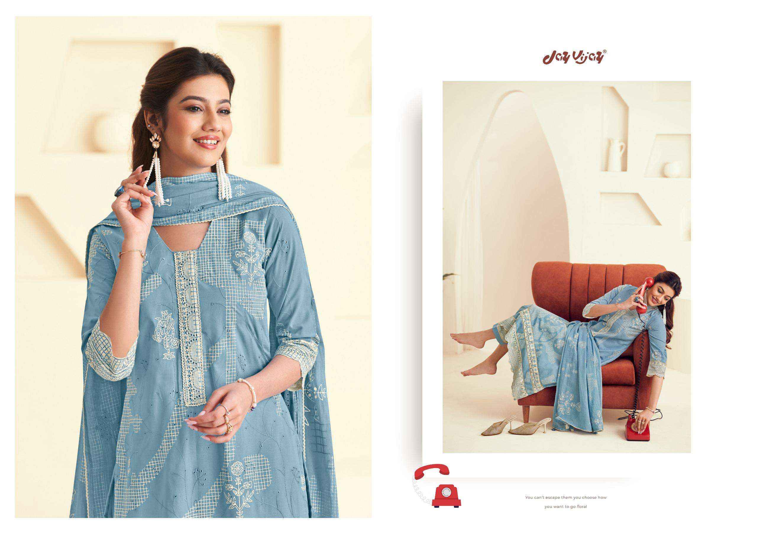 Jay Vijay Forever Girl Ethnic Wear Cotton Dress Material Wholesale Price ( 7 Pcs Catalog )
