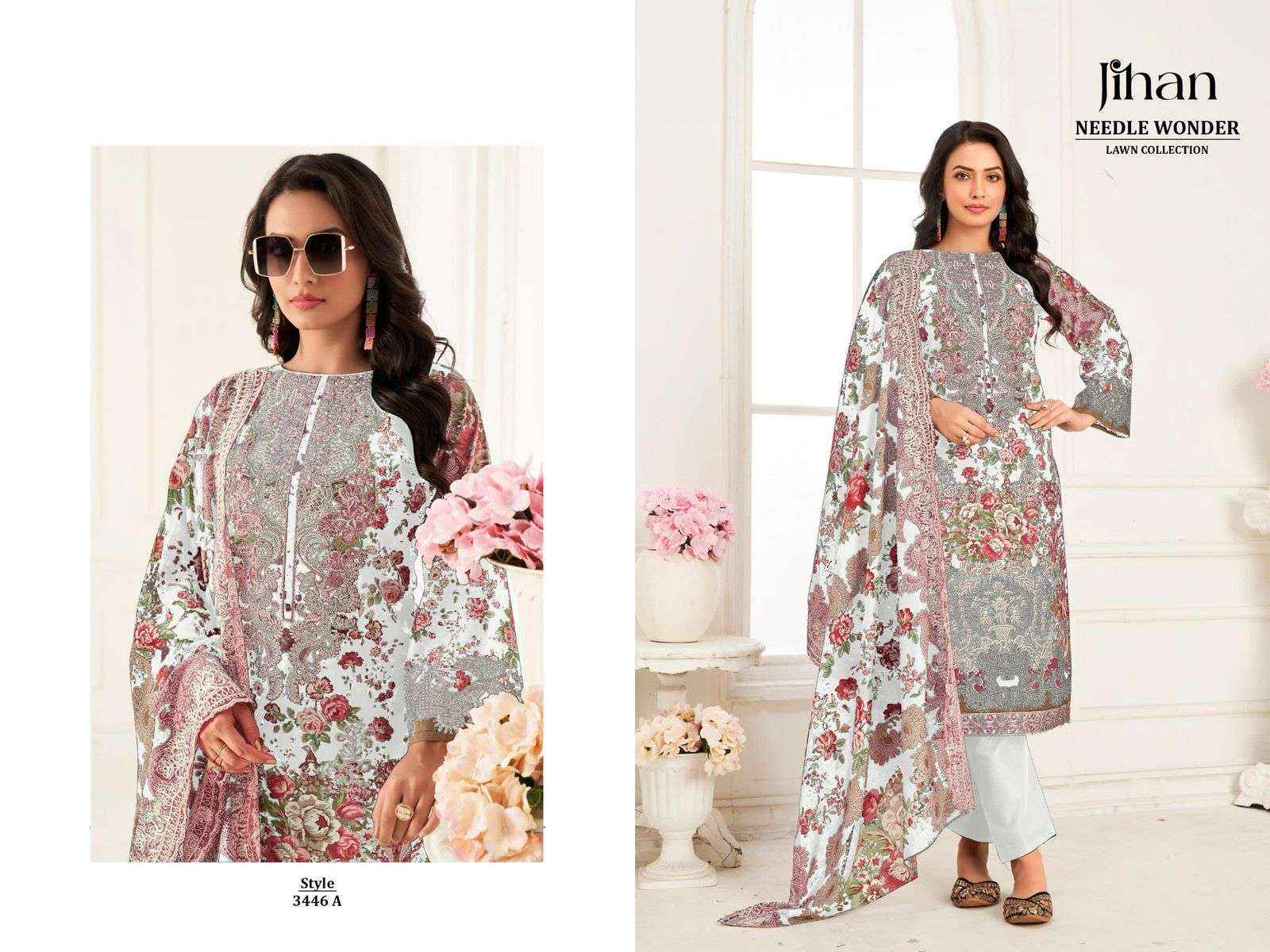 Jihan 3446 Colors Pakistani Pure Cotton Suit Wholesale Price ( 4 Pcs Catalog )