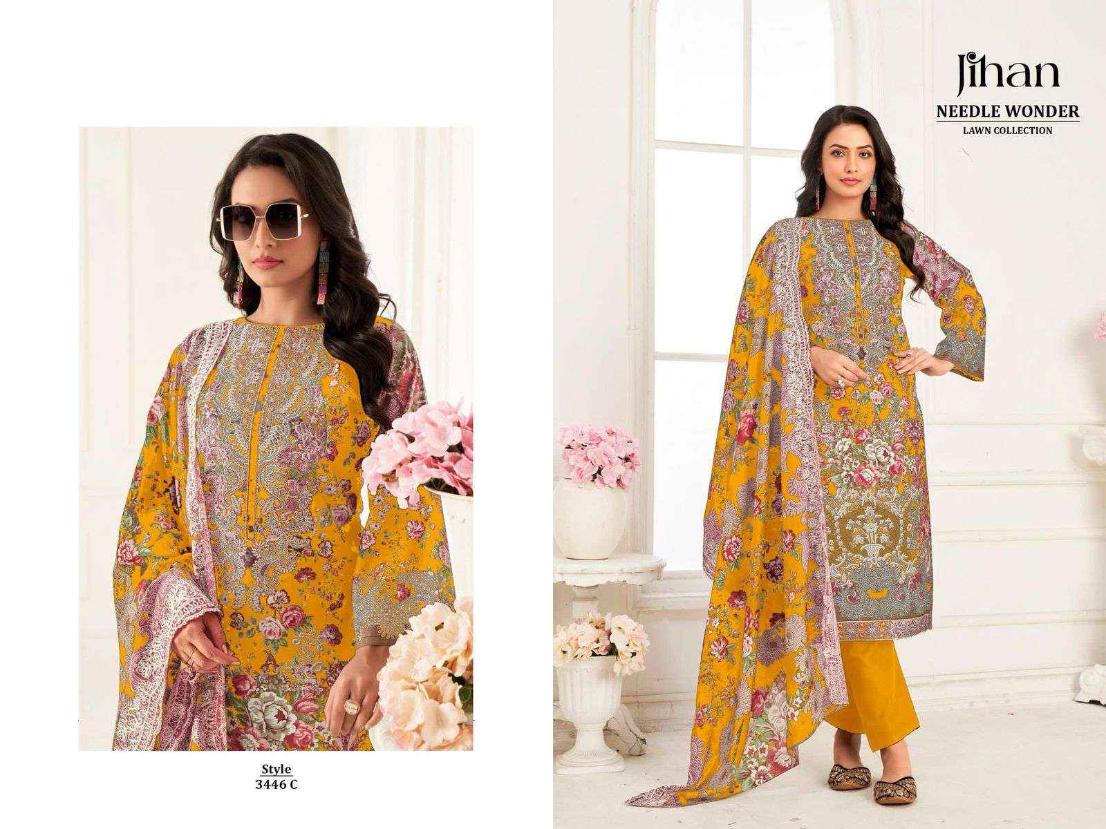 Jihan 3446 Colors Pakistani Pure Cotton Suit Wholesale Price ( 4 Pcs Catalog )