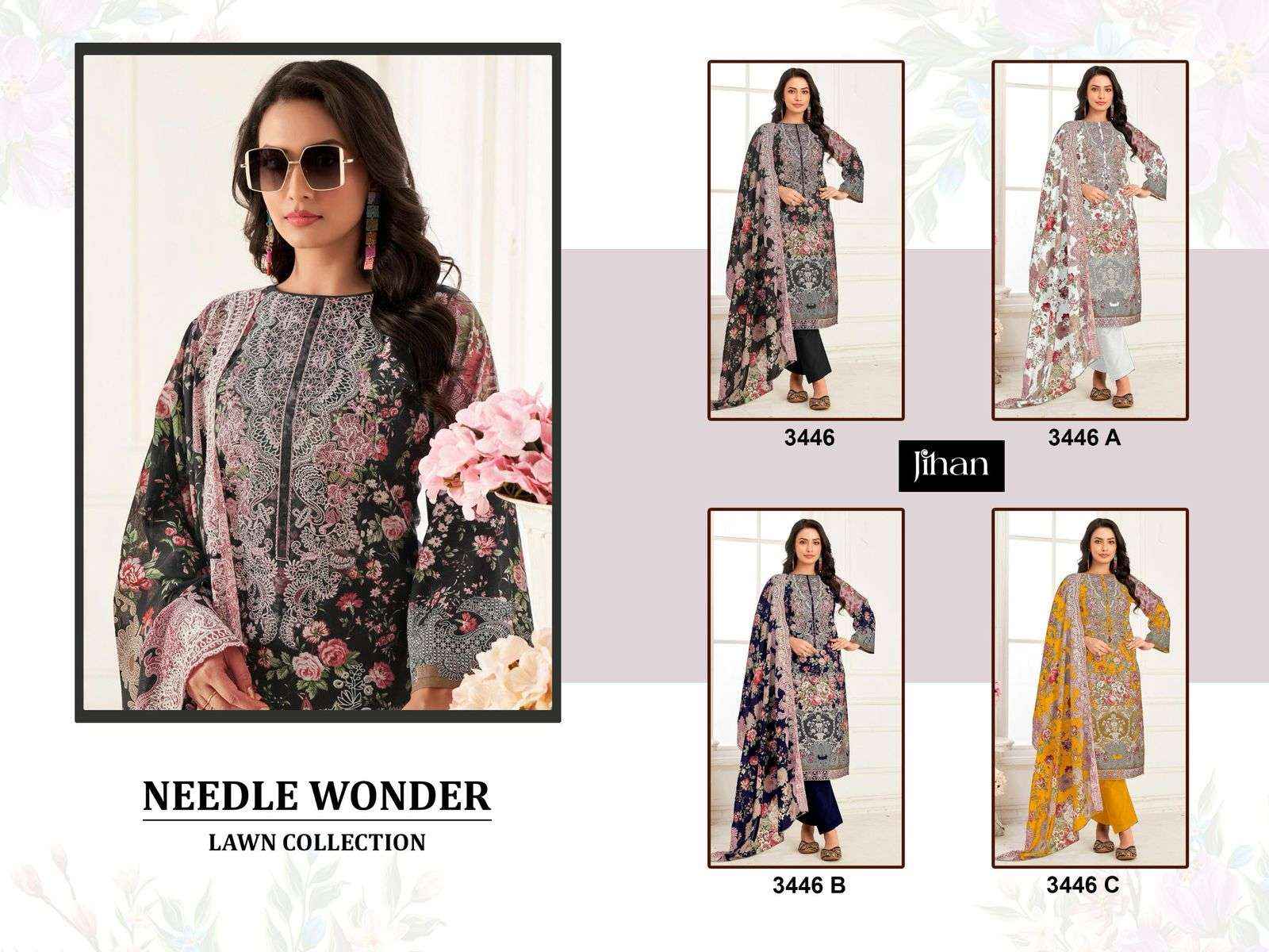 Jihan 3446 Colors Pakistani Pure Cotton Suit Wholesale Price ( 4 Pcs Catalog )