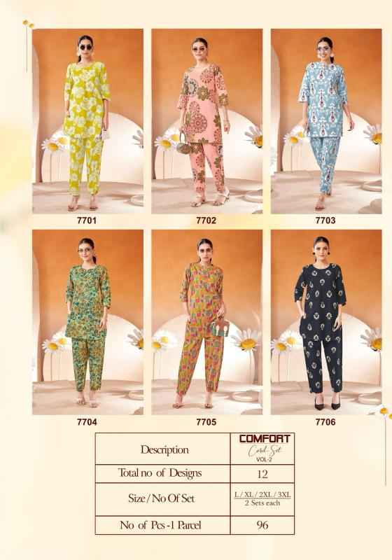 Kala Comfort Cord Set Vol 2 Cotton Co Ord Set Online Shopping ( 12 Pcs Catalogue )