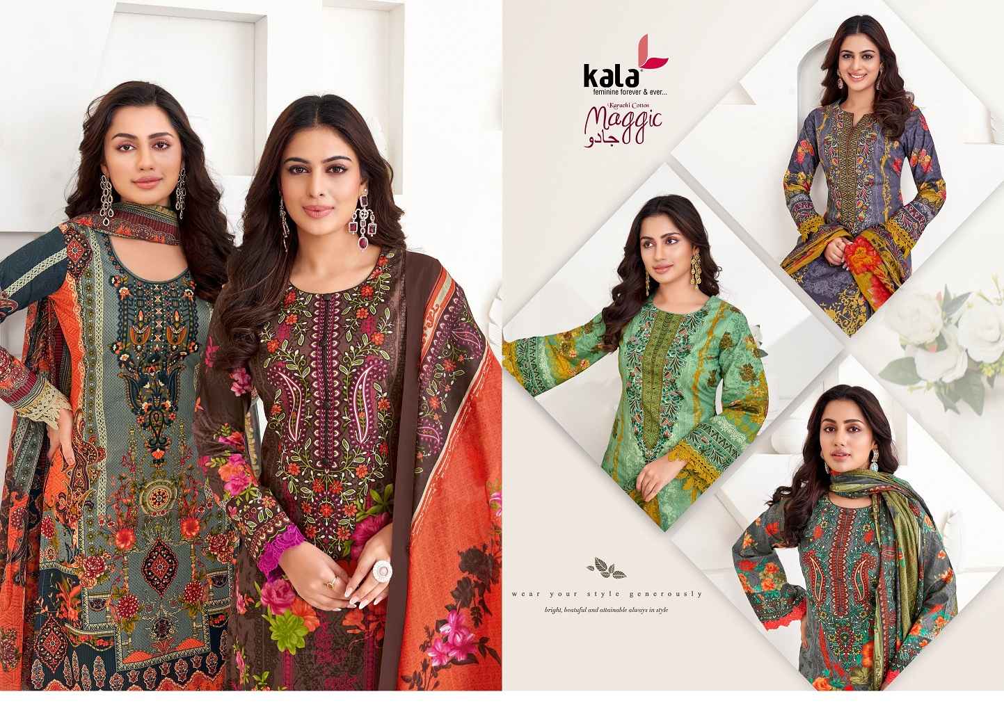 Kala Maggic Vol 22 Cotton Dress Material ( 12 pcs Catalogue )
