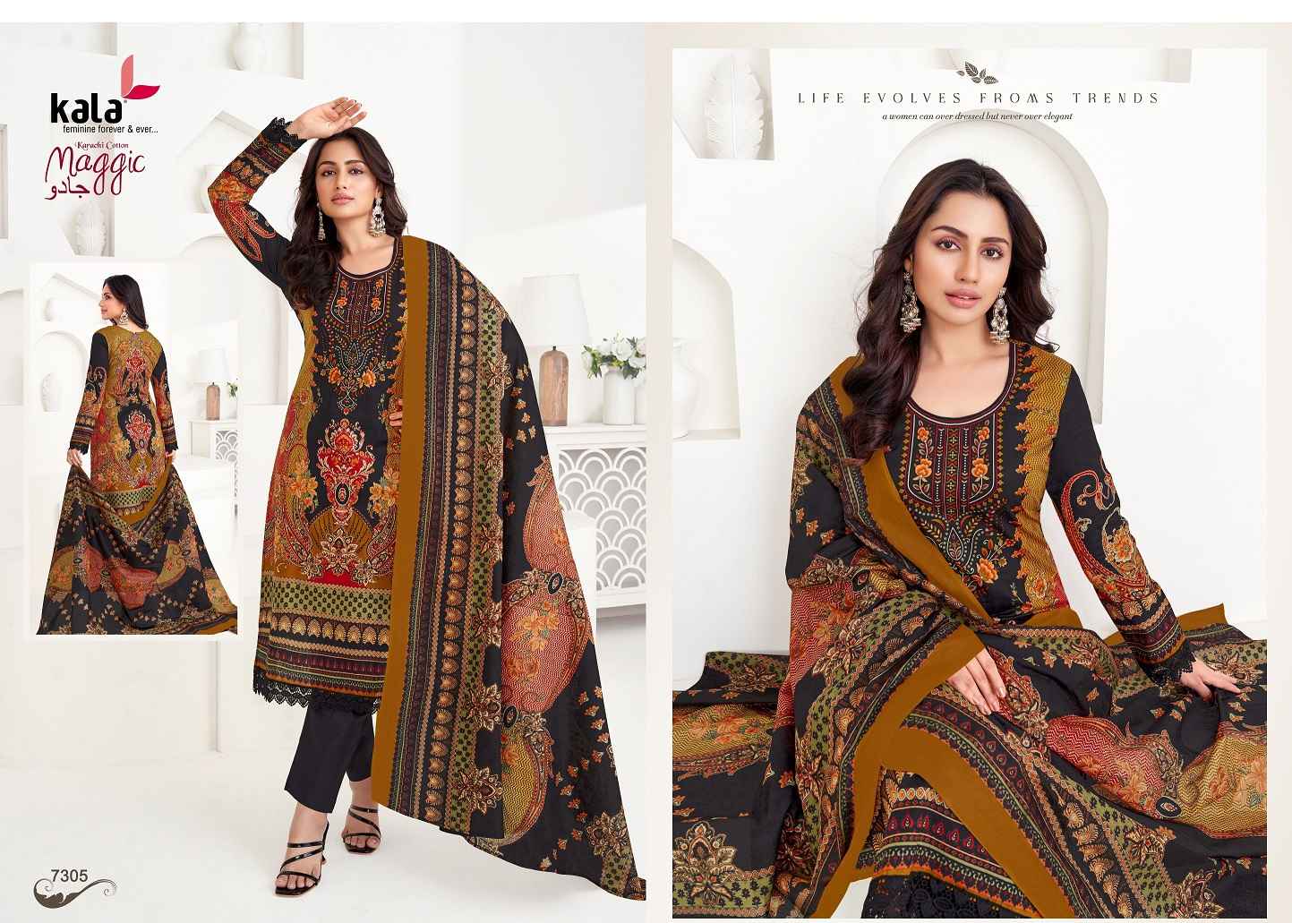 Kala Maggic Vol 22 Cotton Dress Material ( 12 pcs Catalogue )