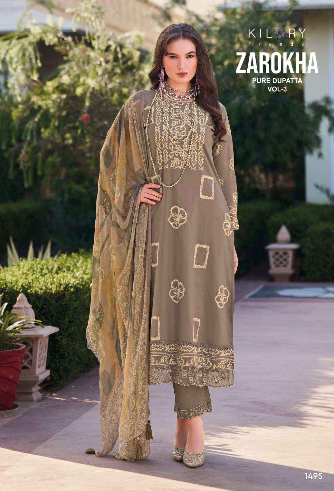 Kilory Trends Zarokha Vol-3 Lawn Cotton Suits New Catalog ( 8 pcs Catalogue)