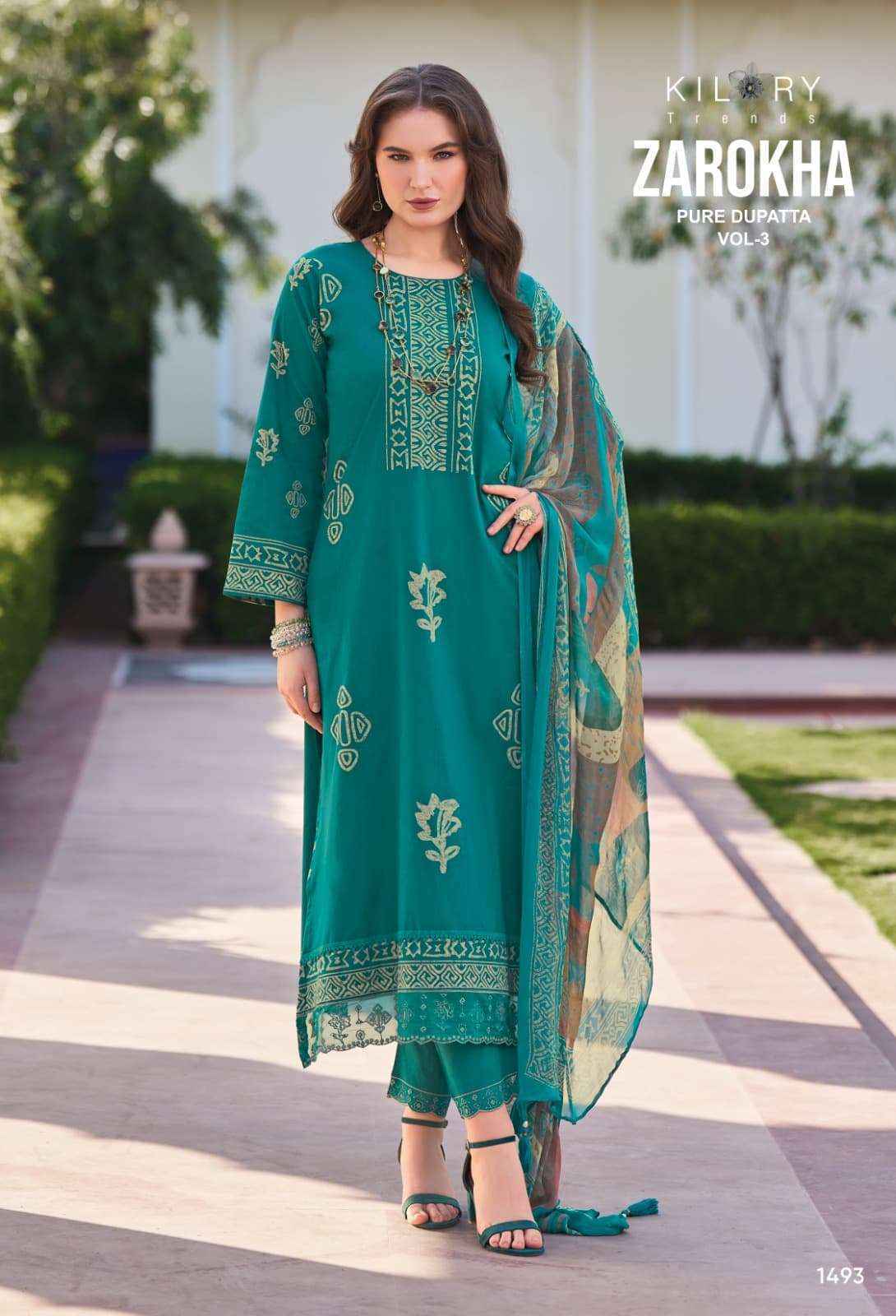 Kilory Trends Zarokha Vol-3 Lawn Cotton Suits New Catalog ( 8 pcs Catalogue)