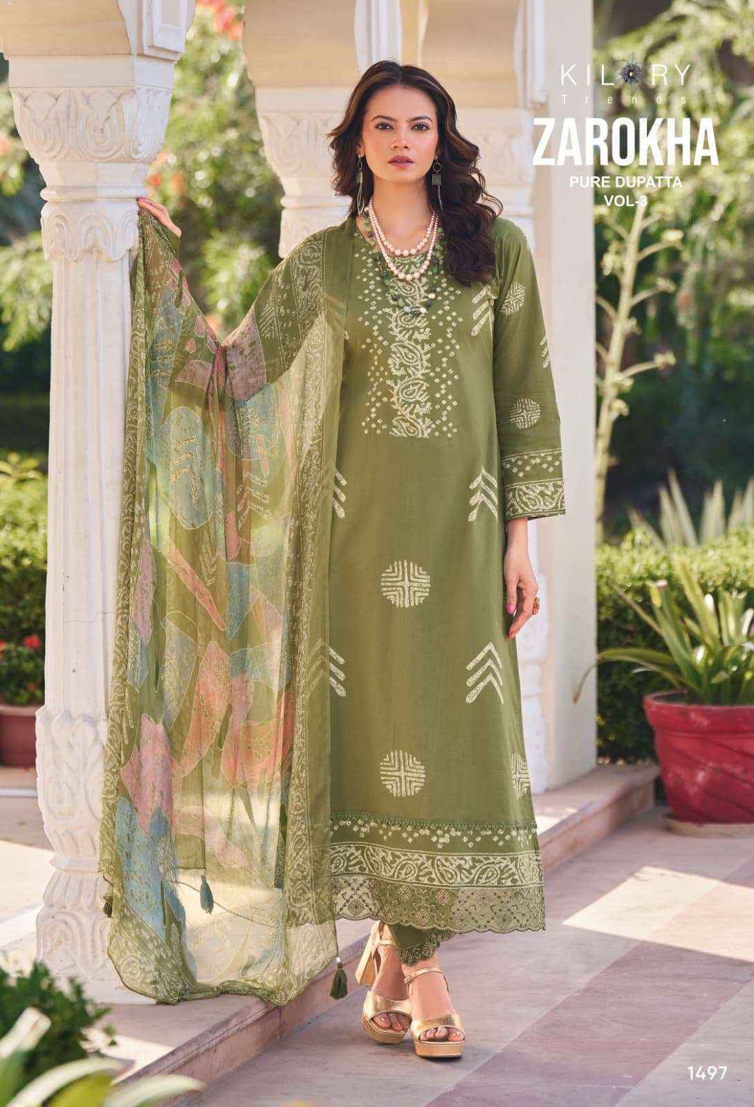Kilory Trends Zarokha Vol-3 Lawn Cotton Suits New Catalog ( 8 pcs Catalogue)