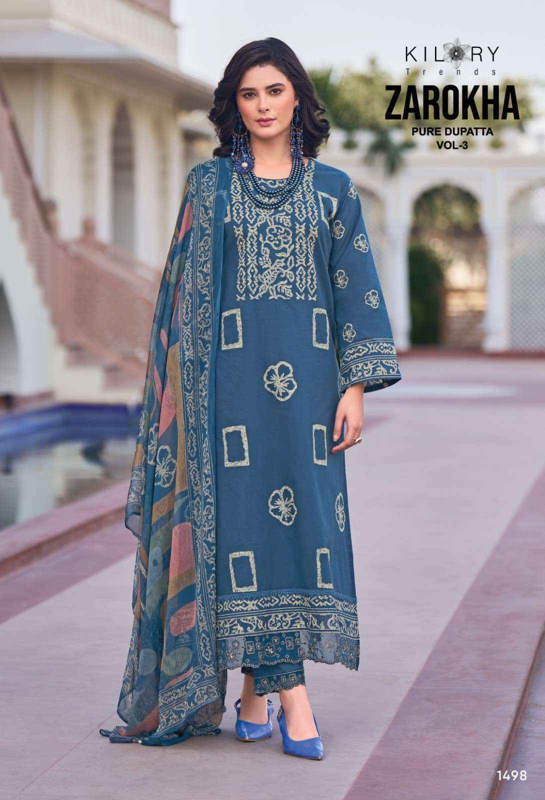 Kilory Trends Zarokha Vol-3 Lawn Cotton Suits New Catalog ( 8 pcs Catalogue)