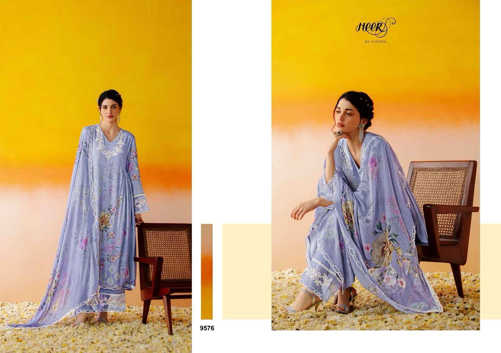 Kimora Heer Guldasta Musline Dress Material Wholesale Price ( 6 Pcs Catalog )