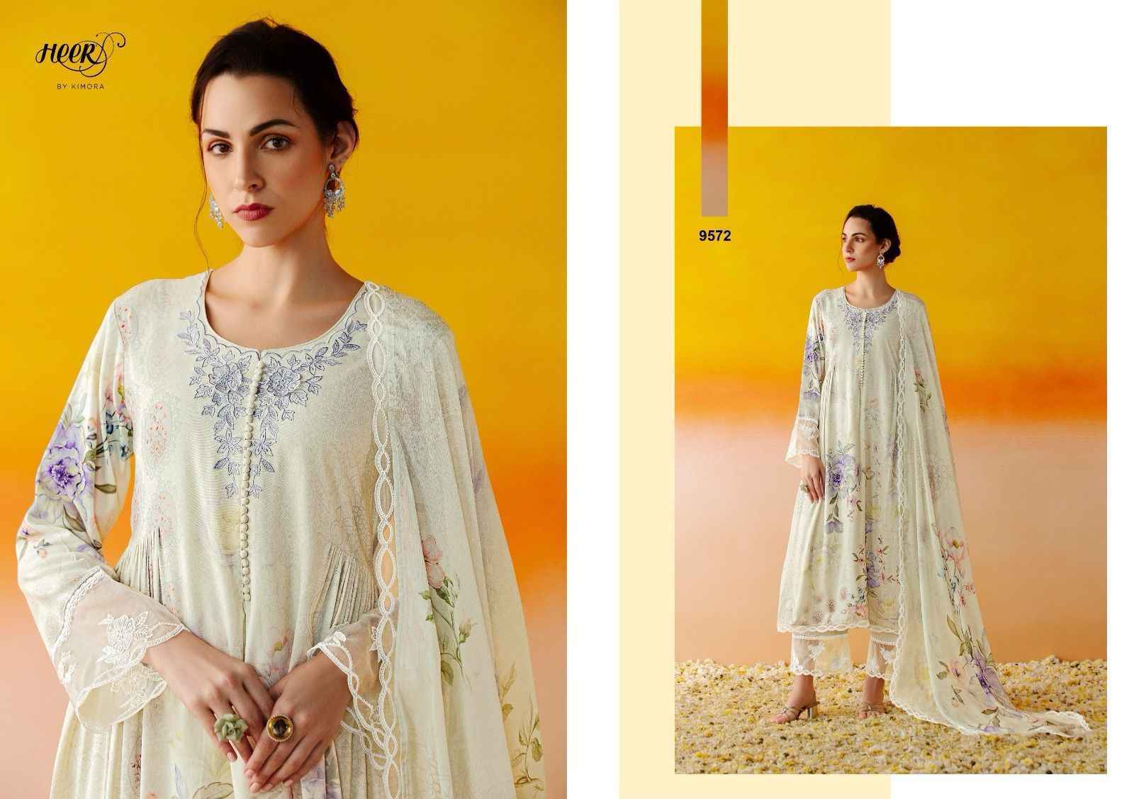 Kimora Heer Guldasta Musline Dress Material Wholesale Price ( 6 Pcs Catalog )