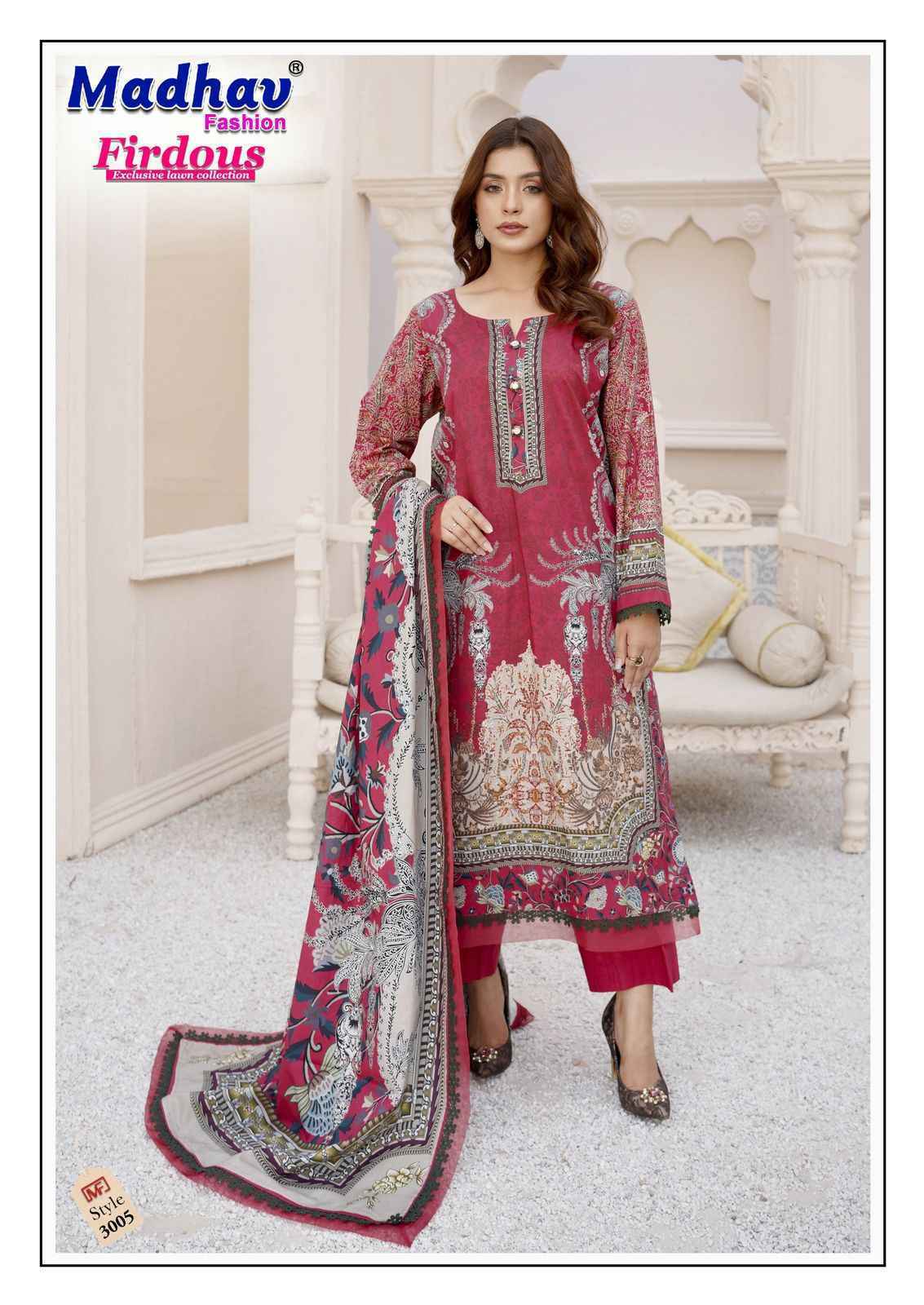 Madhav Fashion Firdous Vol-3 Cotton Dress Material (6 pcs Catalogue)