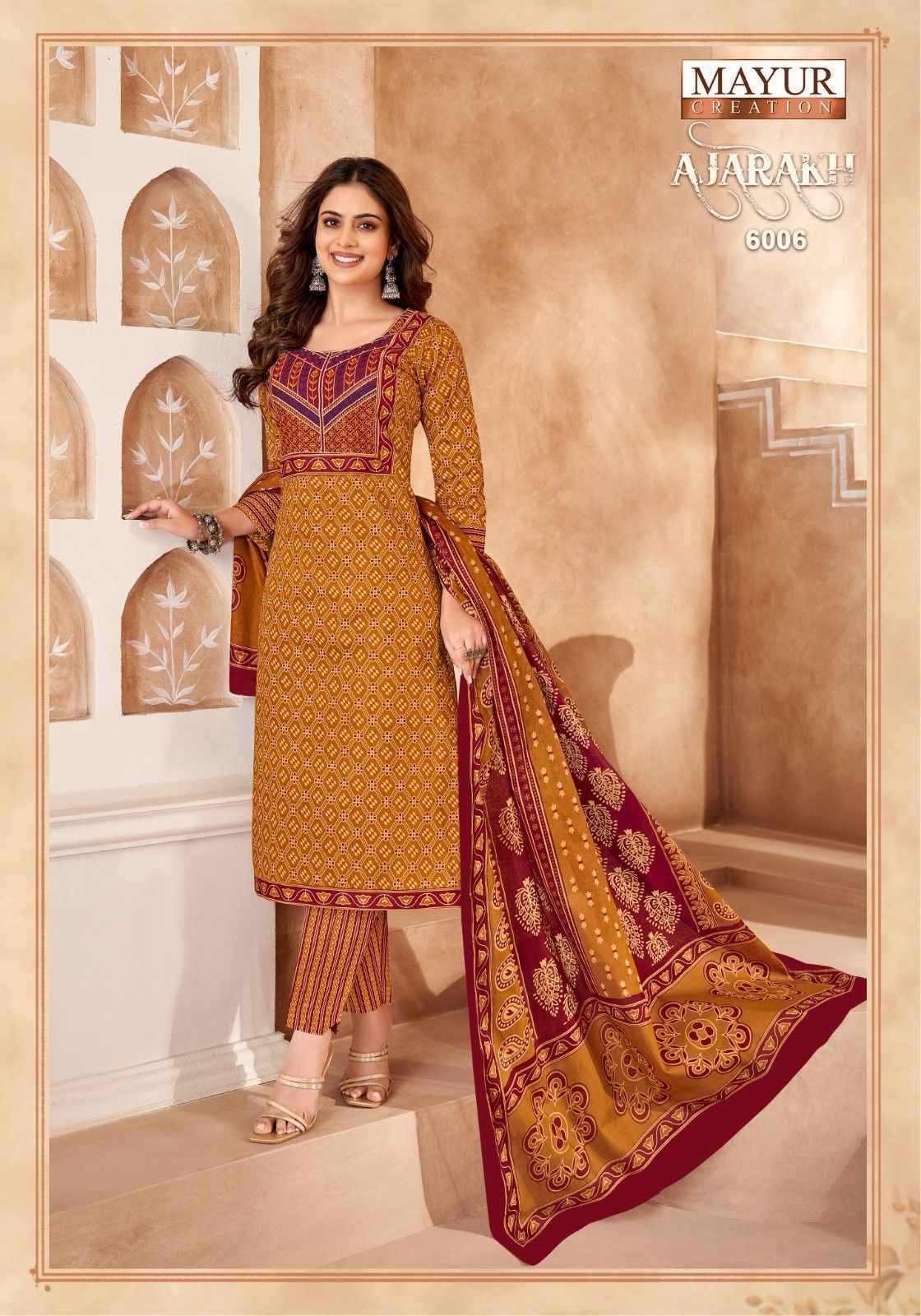 Mayur Mayur Creation Ajarakh Vol 6 Readymade Cotton Dress 10 pcs Catalogue