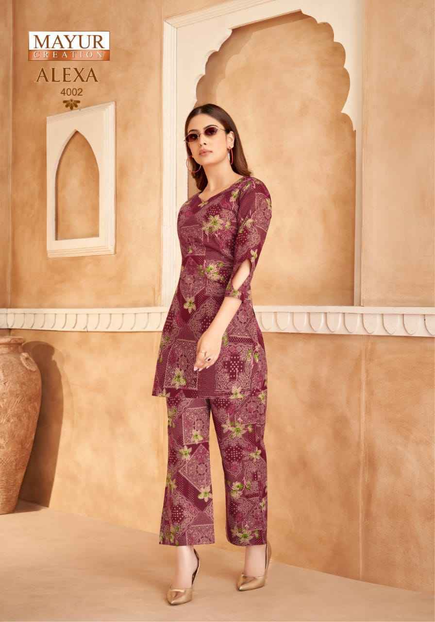Mayur Creation Alexa Vol 4 Cotton Cord Set - Wholesale Factory ( 10 pcs Catalogue )