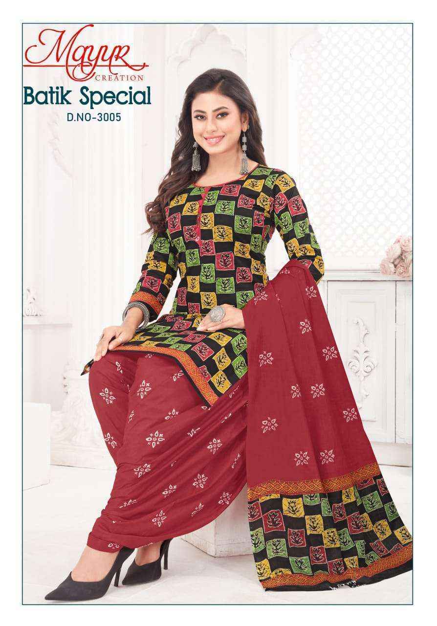 Mayur Creation Batik Special Vol 30 Cotton Salwar suits Kameez (10 pcs Catalogue)