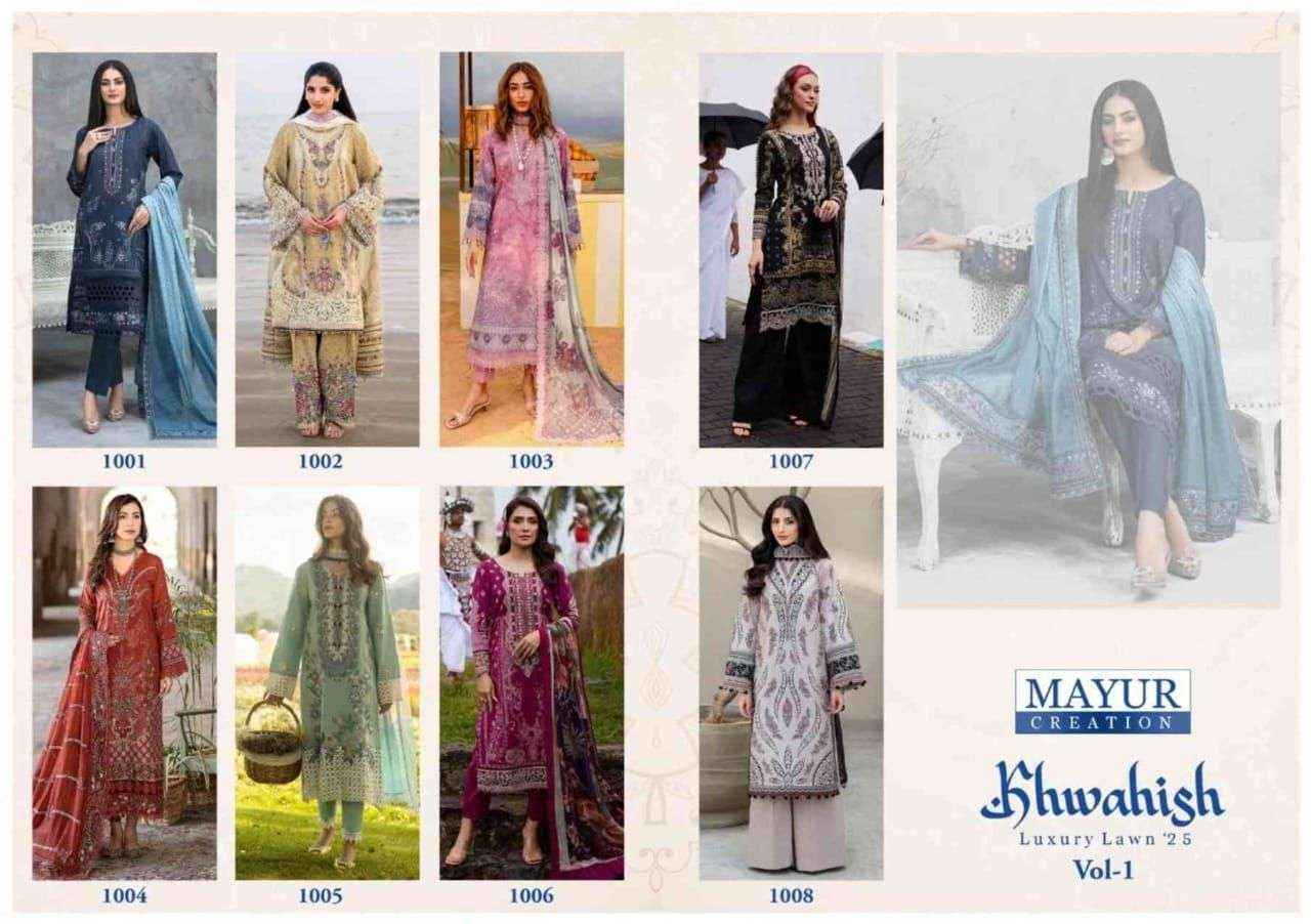 Mayur Khwahish Vol 1 Unstitch Cotton Dress Material Wholesale Price ( 8 Pcs Catalog )