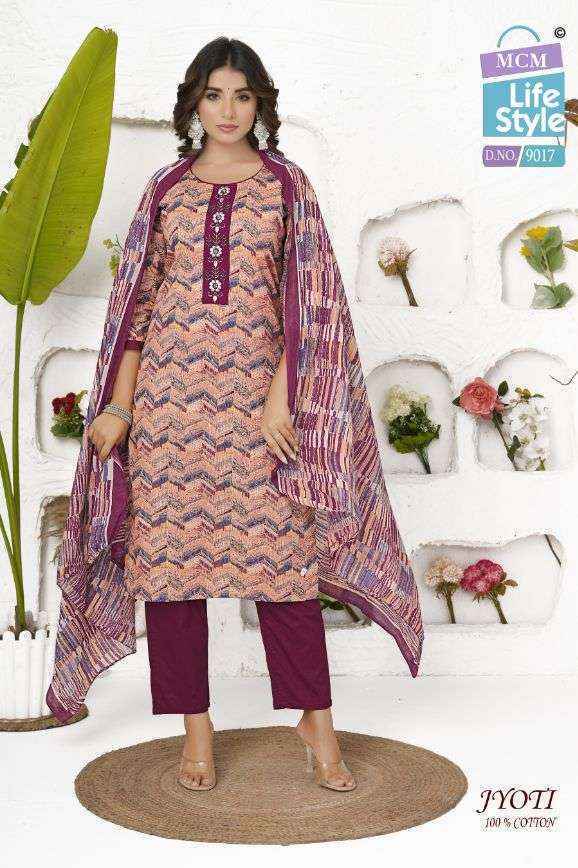 MCM Lifestyle Jyoti Readymade Cotton Suits (16 pcs Catalogue)