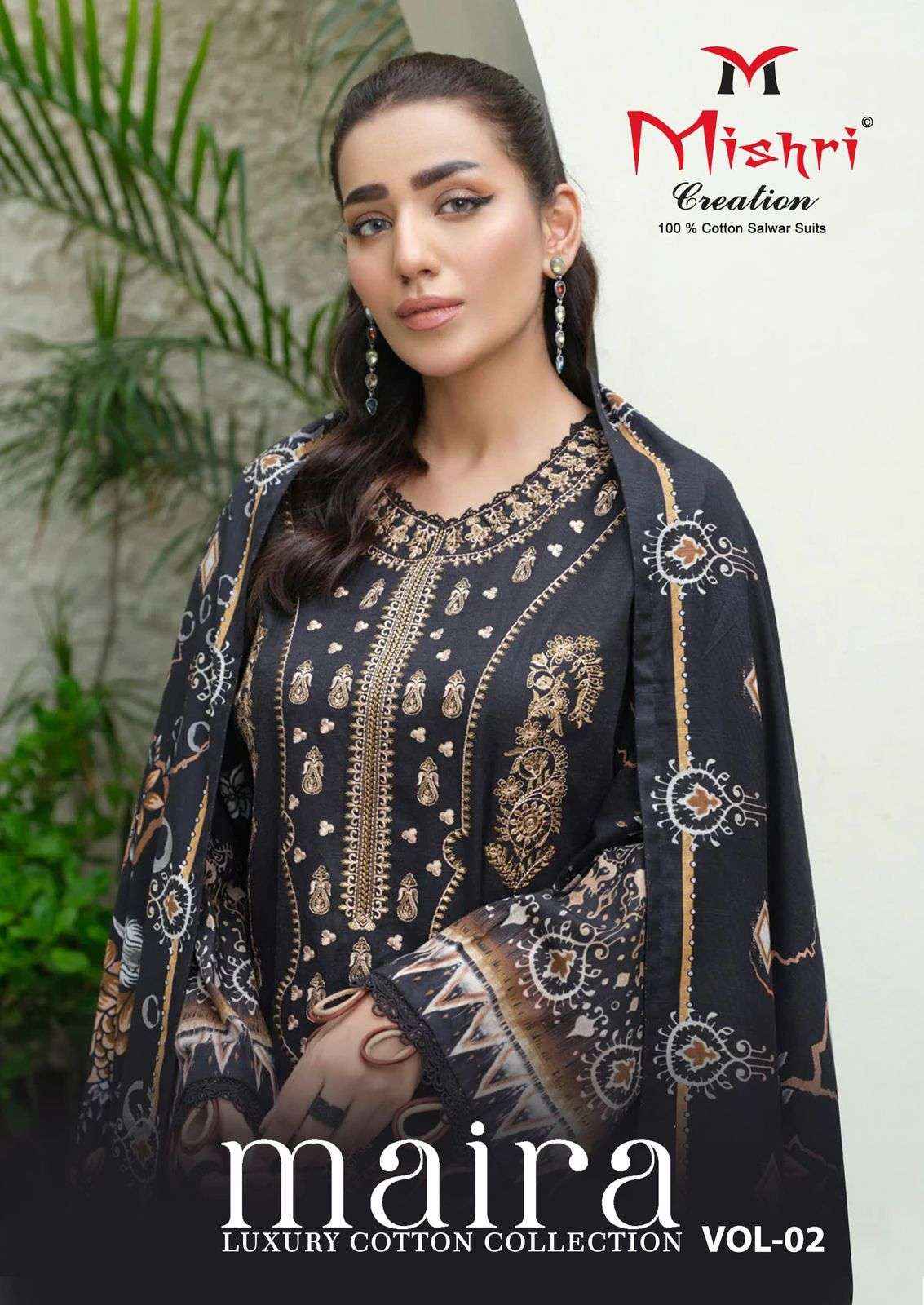 MISHRI MAIRA VOL 2 COTTON KARACHI PAKISTANI DRESS MATERIAL ( 6 PCS CATALOGUE )