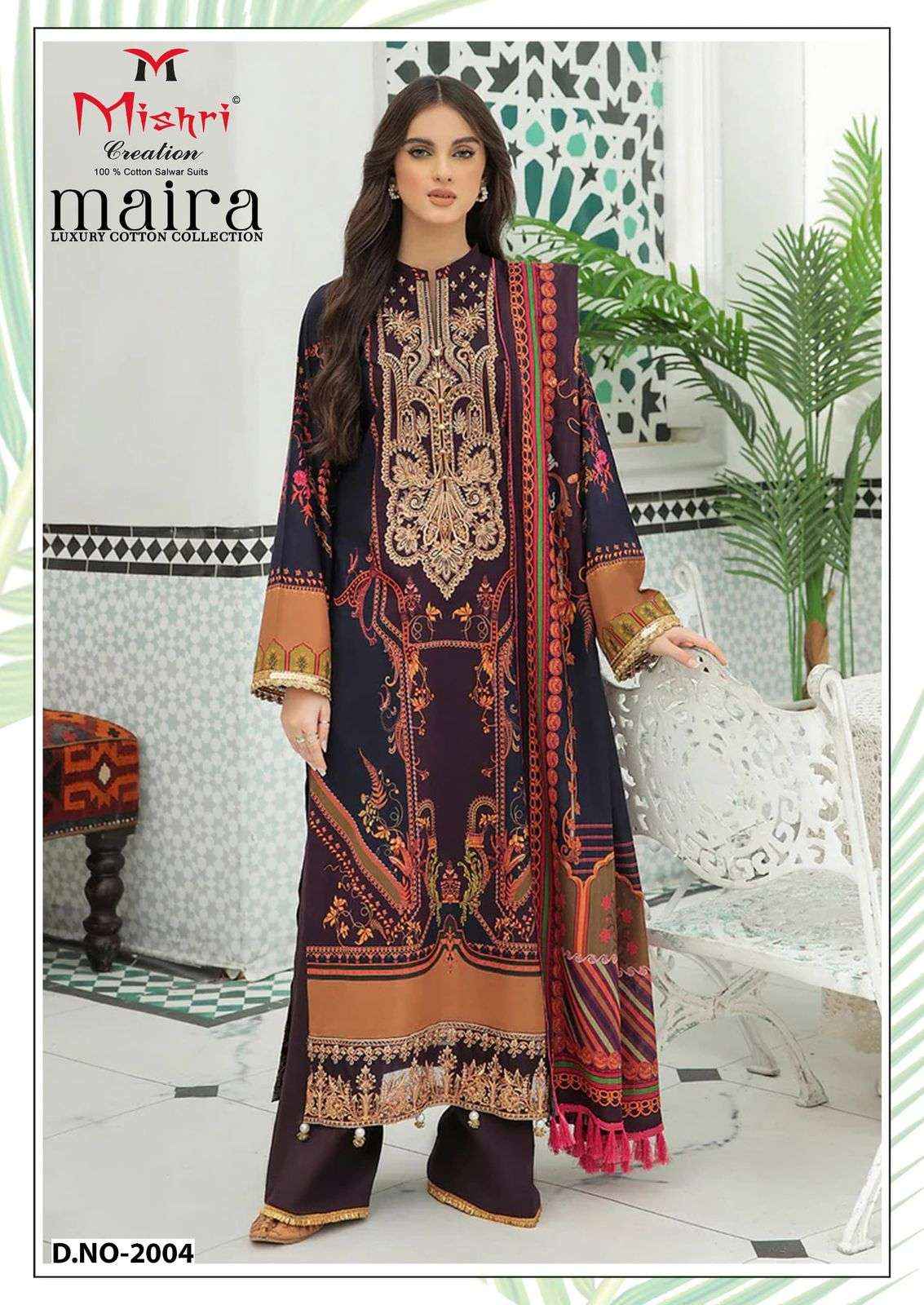 MISHRI MAIRA VOL 2 COTTON KARACHI PAKISTANI DRESS MATERIAL ( 6 PCS CATALOGUE )
