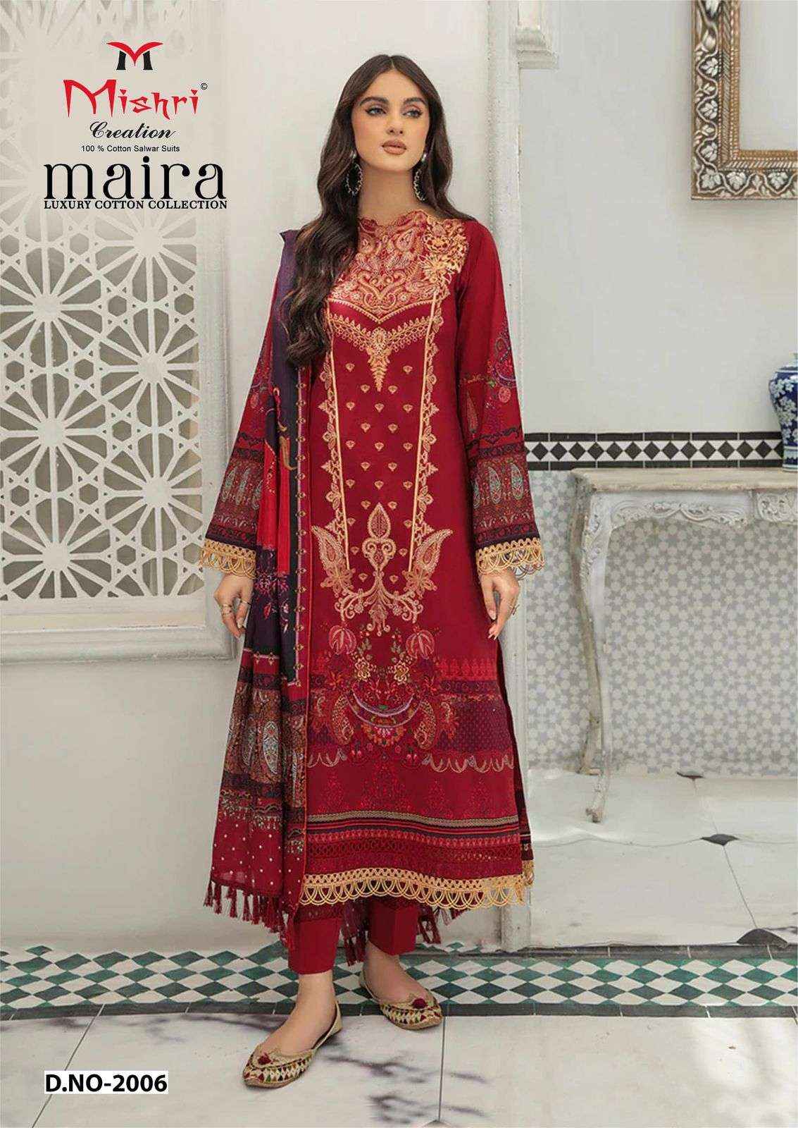MISHRI MAIRA VOL 2 COTTON KARACHI PAKISTANI DRESS MATERIAL ( 6 PCS CATALOGUE )