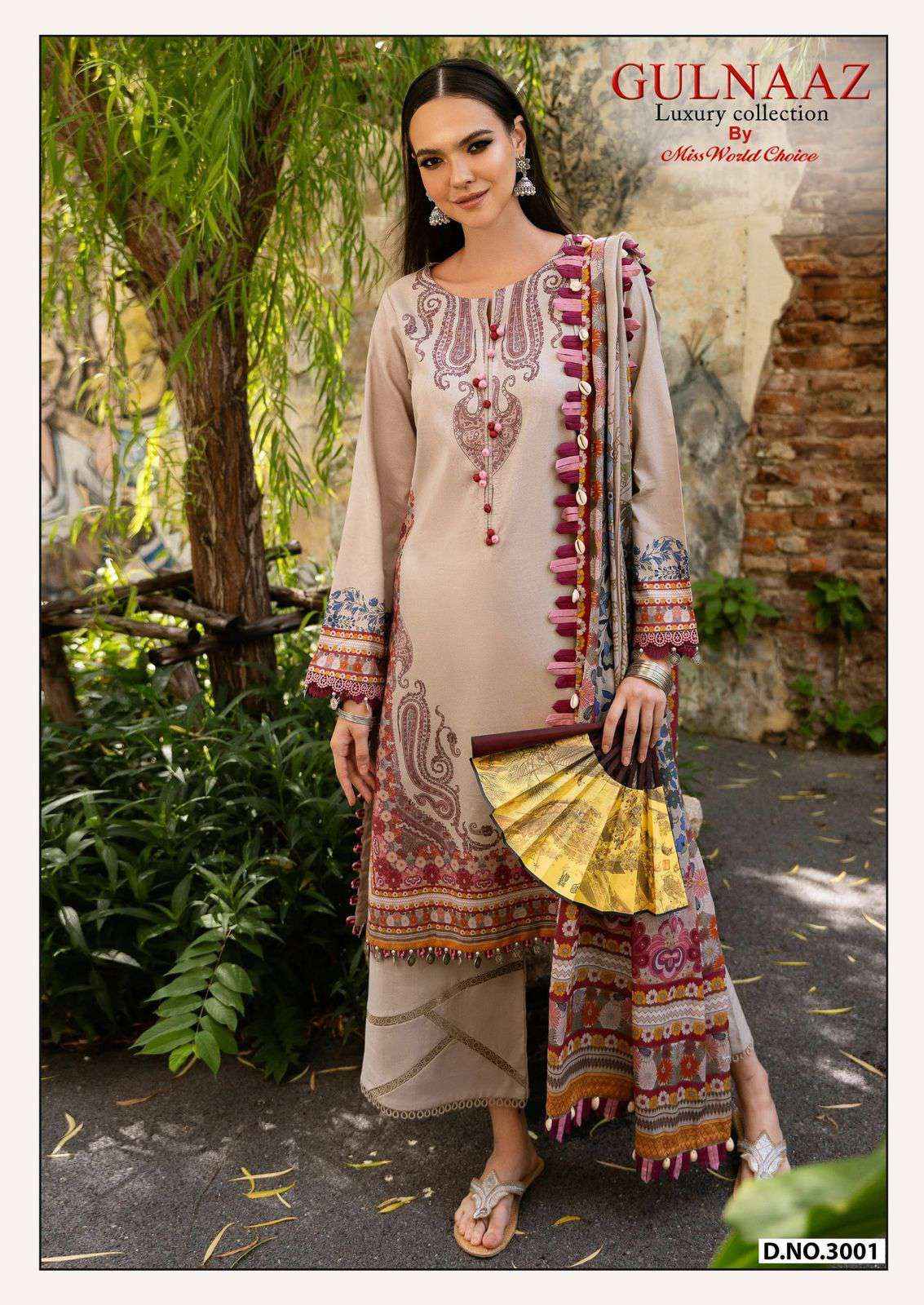 Miss World Choice Gulnaaz Vol 3 Printed Karachi Suit Summer Catalog Wholesale Price ( 6 Pcs Catalog )