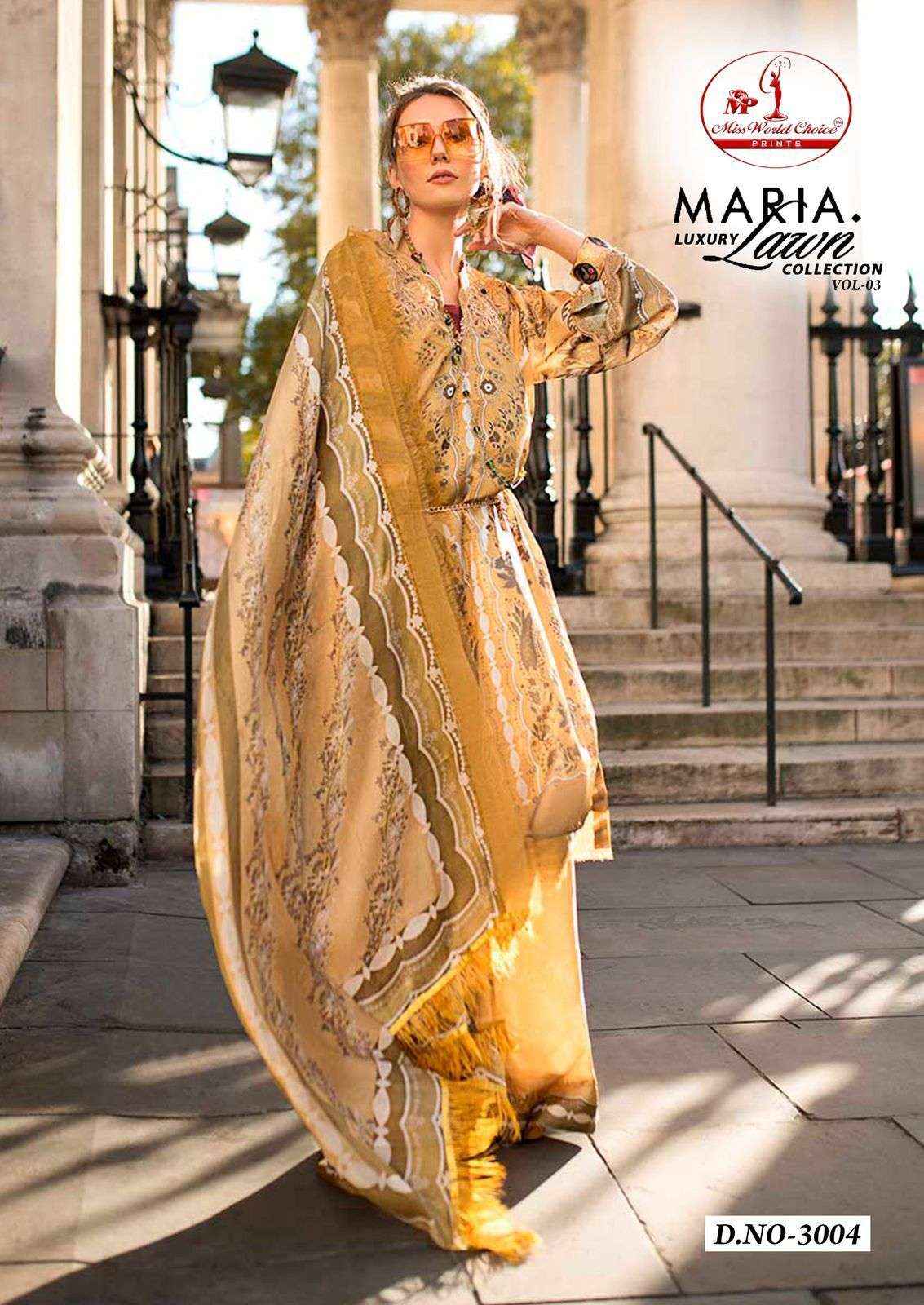 Miss World Choice Maria Lawn Vol 3 Wholesale - Pakistani Dress Material ( 6 Pcs Catalogue )