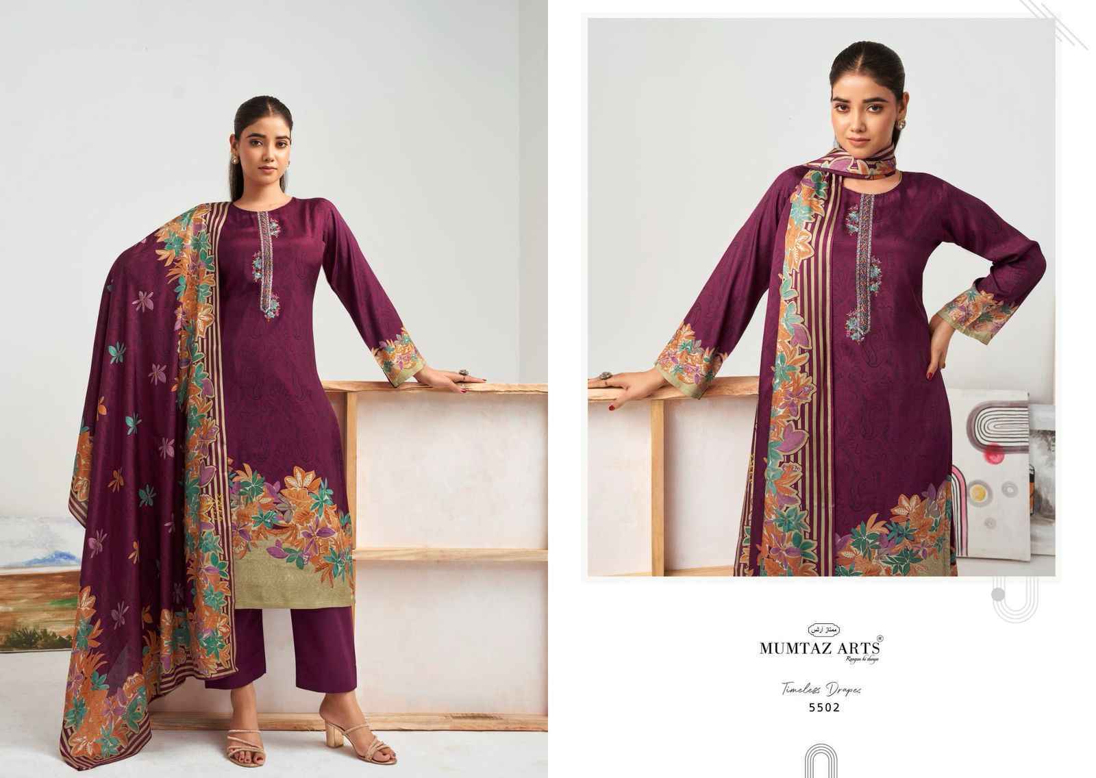 Mumtaz Arts Hafiza Viscouse Muslin Suits Latest Catalog ( 4 pcs Catalogue )