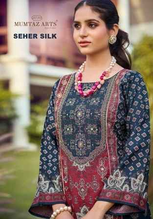 Mumtaz Arts Seher Silk Viscouse Musline Pakistani Suits ( 4 pcs Catalogue )