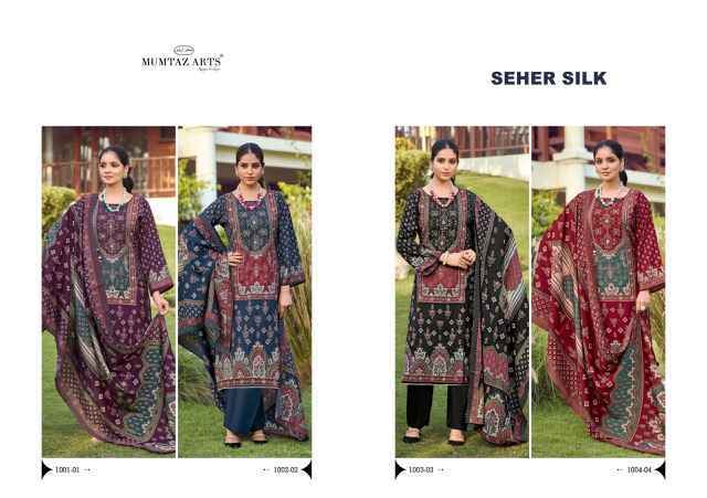 Mumtaz Arts Seher Silk Viscouse Musline Pakistani Suits ( 4 pcs Catalogue )