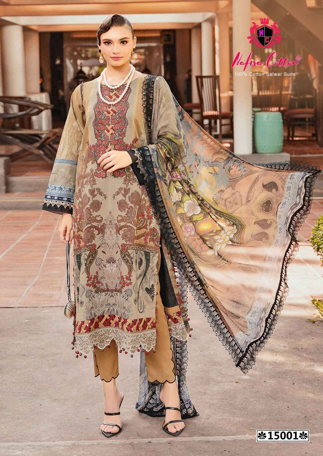 Nafisa Cotton Monsoon Vol 15 Cotton Pakistani Suits ( 6 pcs Catalogue )