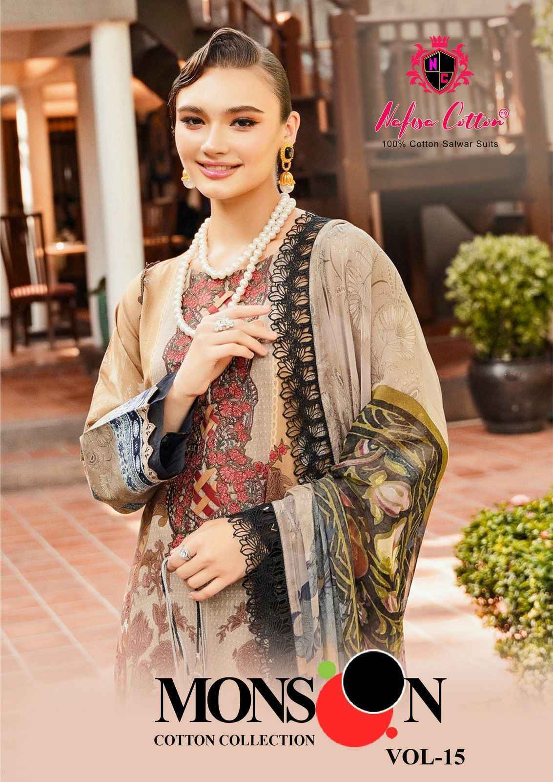 Nafisa Cotton Monsoon Vol 15 Cotton Pakistani Suits ( 6 pcs Catalogue )