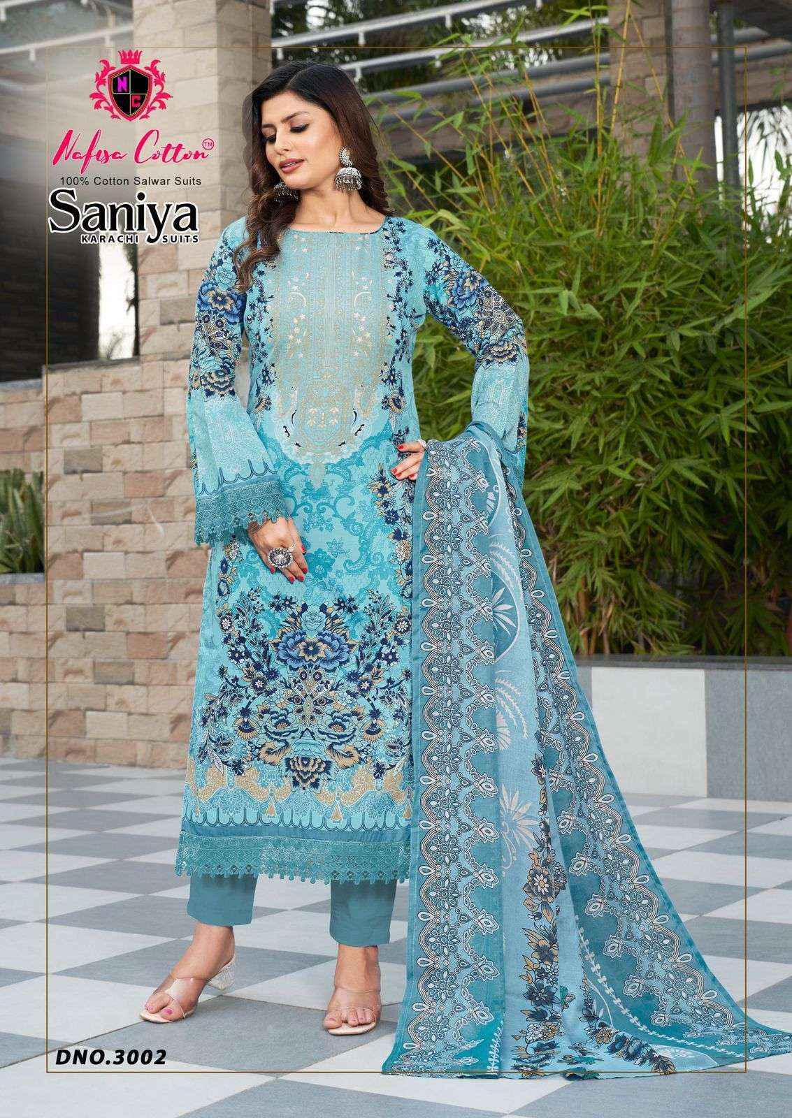 Nafisa Cotton Saniya Karachi Suits Vol 3 Wholesale Dress Material ( 6 pcs Catalogue )