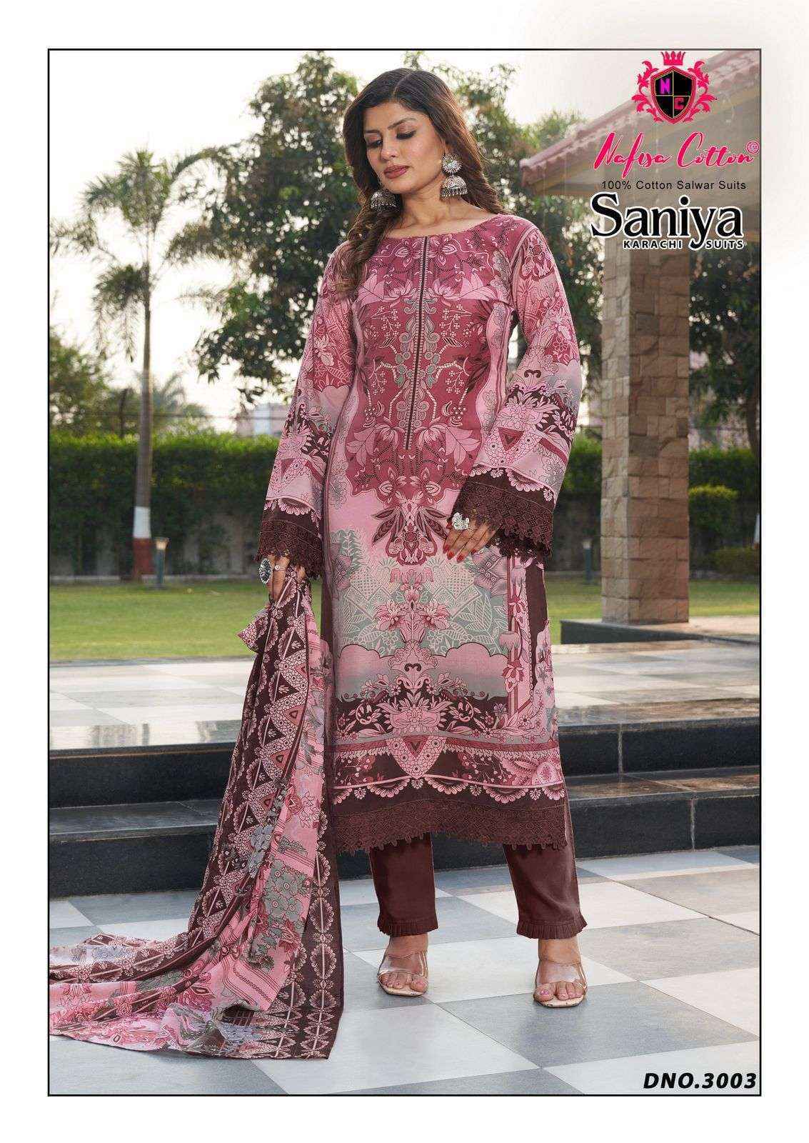 Nafisa Cotton Saniya Karachi Suits Vol 3 Wholesale Dress Material ( 6 pcs Catalogue )
