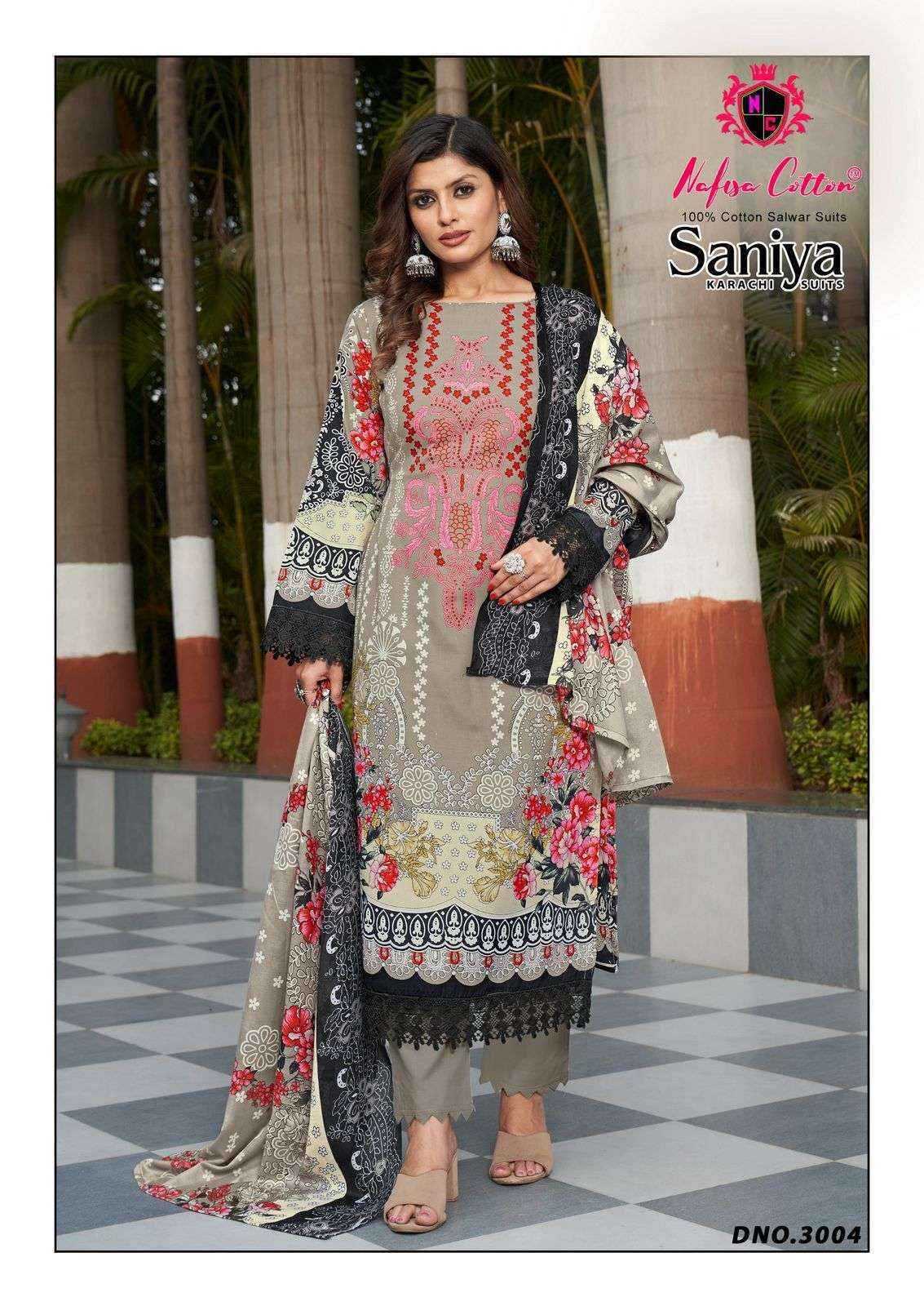 Nafisa Cotton Saniya Karachi Suits Vol 3 Wholesale Dress Material ( 6 pcs Catalogue )