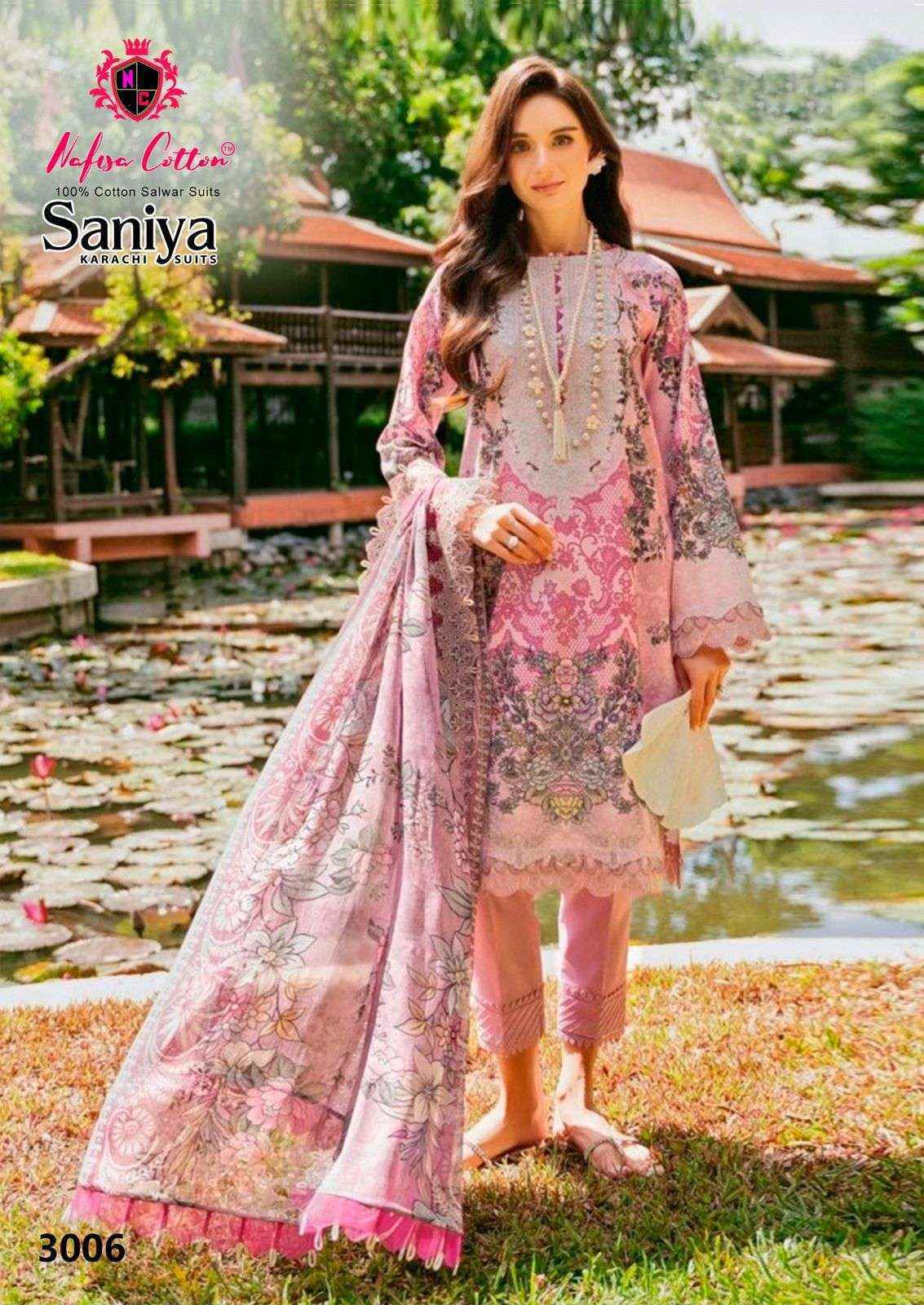 Nafisa Cotton Saniya Karachi Suits Vol 3 Wholesale Dress Material ( 6 pcs Catalogue )