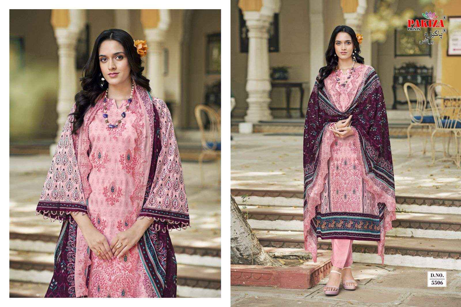 Pakiza Prints Himsa Vol 55 Heavy Chikan Work Summer Wear Collection Wholesale Rate ( 10 Pcs Catalog )