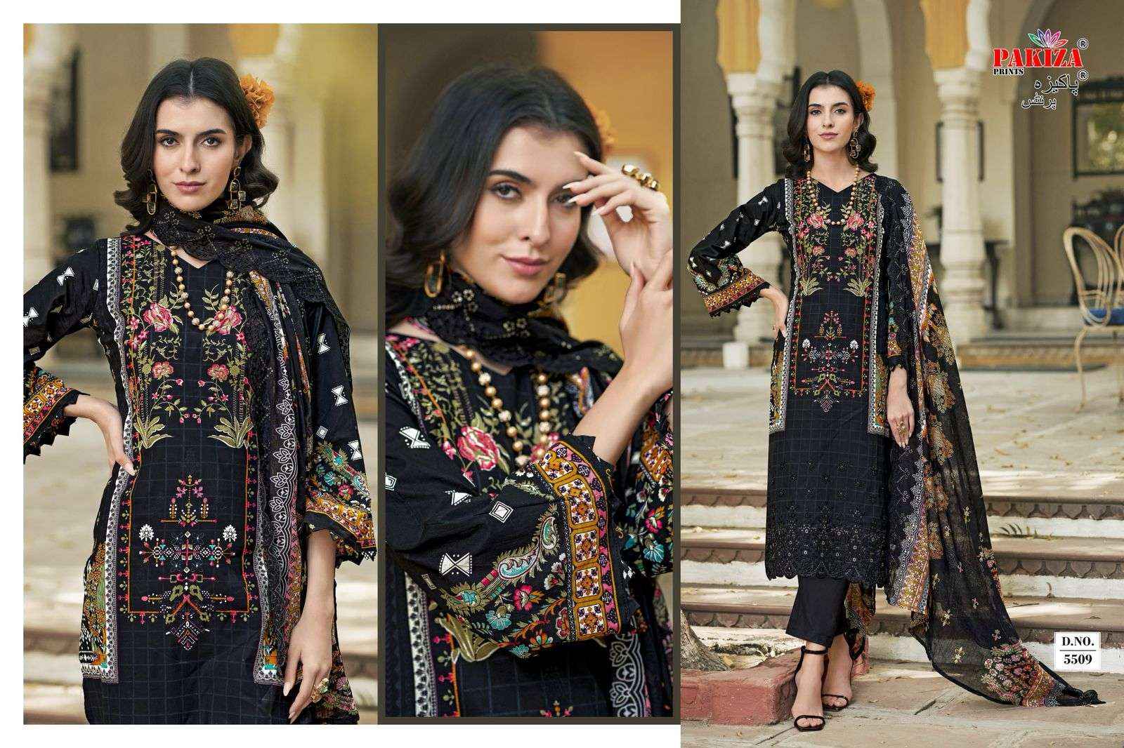 Pakiza Prints Himsa Vol 55 Heavy Chikan Work Summer Wear Collection Wholesale Rate ( 10 Pcs Catalog )
