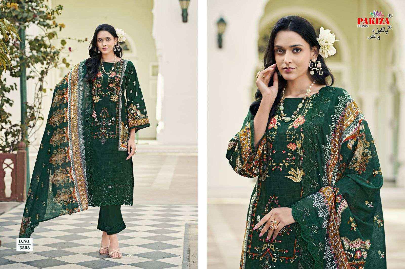 Pakiza Prints Himsa Vol 55 Heavy Chikan Work Summer Wear Collection Wholesale Rate ( 10 Pcs Catalog )