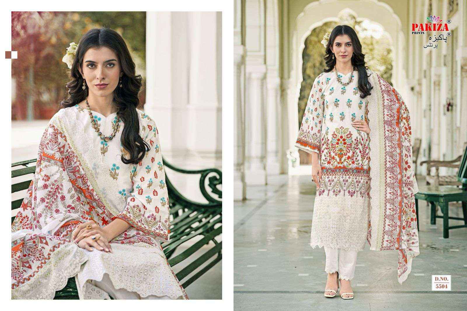 Pakiza Prints Himsa Vol 55 Heavy Chikan Work Summer Wear Collection Wholesale Rate ( 10 Pcs Catalog )
