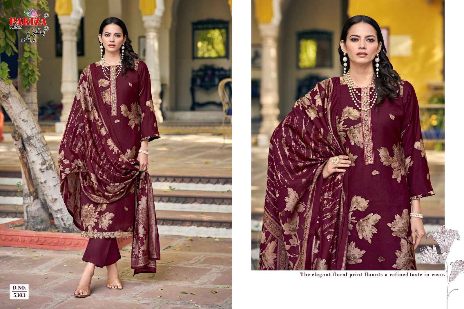 Pakiza Prints Noor Vol 53 Silk Chanderi Suits - Wholesale Factory ( 10 pcs Catalogue )