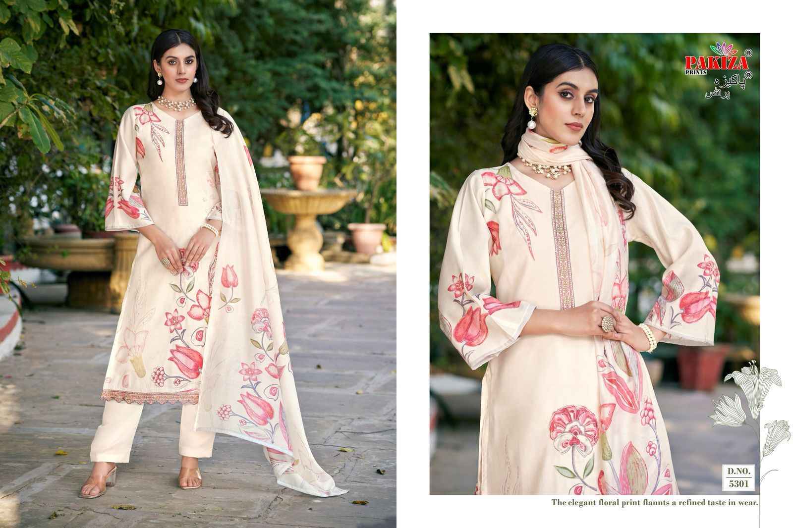 Pakiza Prints Noor Vol 53 Silk Chanderi Suits - Wholesale Factory ( 10 pcs Catalogue )