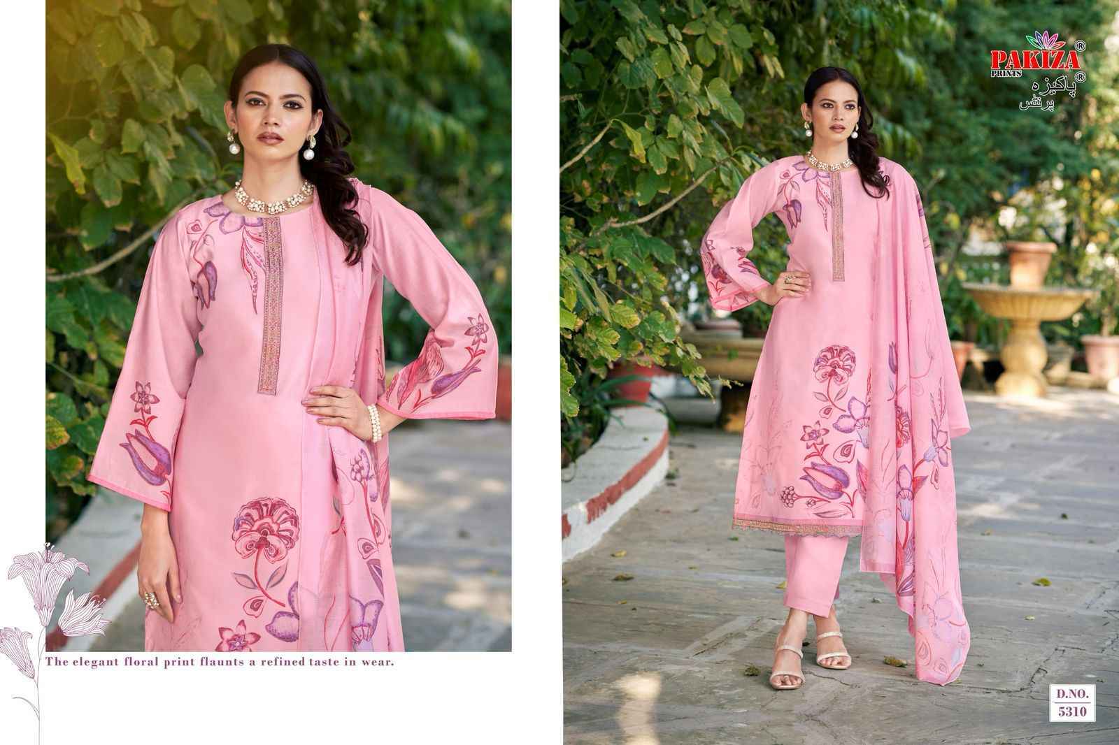 Pakiza Prints Noor Vol 53 Silk Chanderi Suits - Wholesale Factory ( 10 pcs Catalogue )