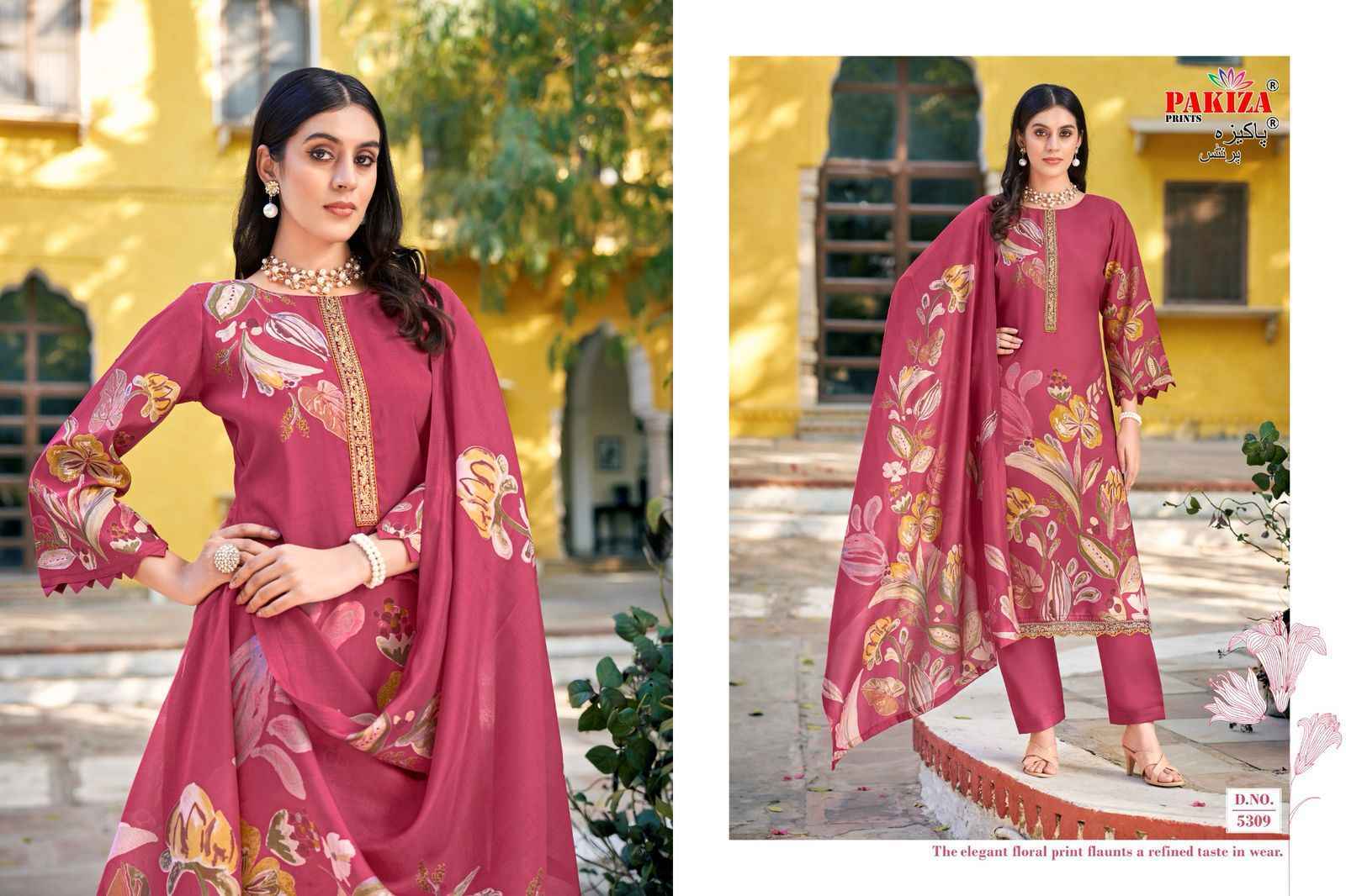 Pakiza Prints Noor Vol 53 Silk Chanderi Suits - Wholesale Factory ( 10 pcs Catalogue )