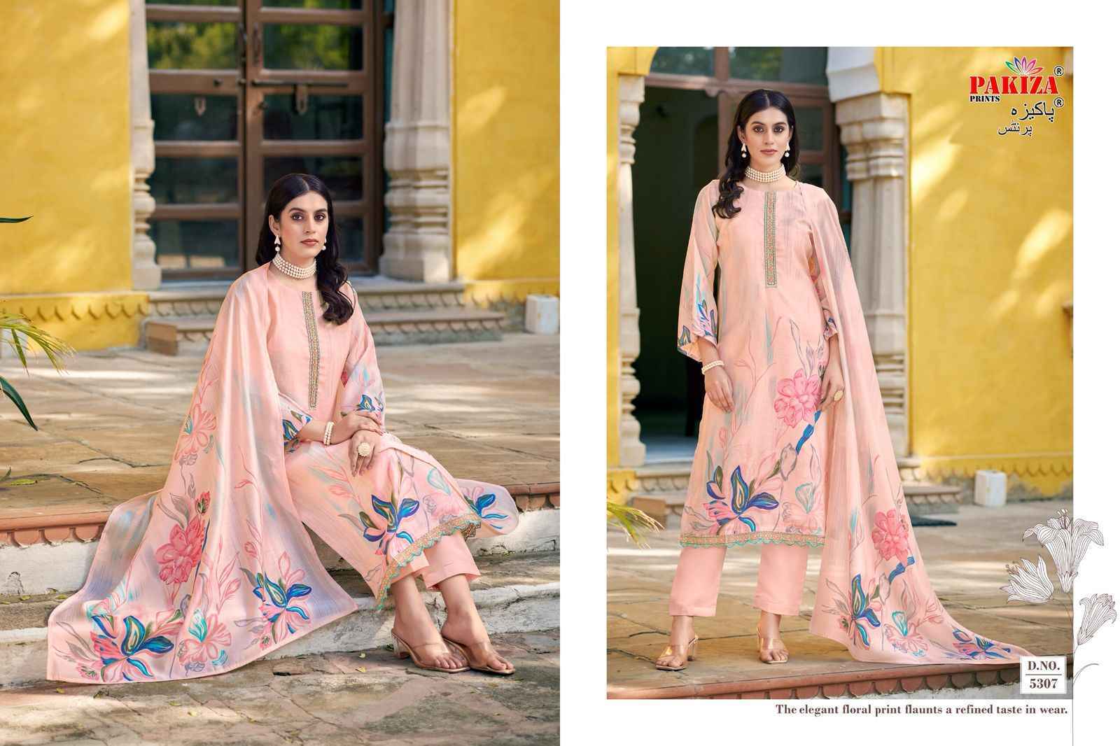 Pakiza Prints Noor Vol 53 Silk Chanderi Suits - Wholesale Factory ( 10 pcs Catalogue )