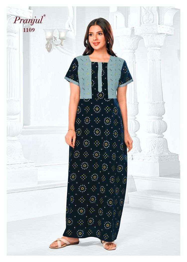 Pranjul Pragati Vol 11 Pure Cotton Nighty Wholesale Price ( 30 Pcs Catalogue )