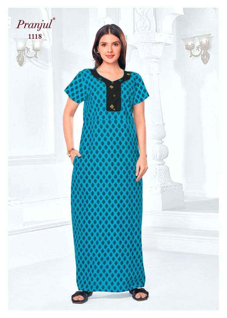 Pranjul Pragati Vol 11 Pure Cotton Nighty Wholesale Price ( 30 Pcs Catalogue )