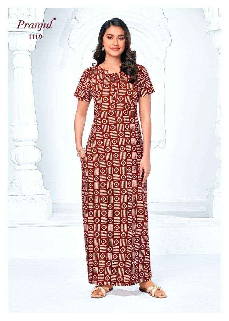 Pranjul Pragati Vol 11 Pure Cotton Nighty Wholesale Price ( 30 Pcs Catalogue )